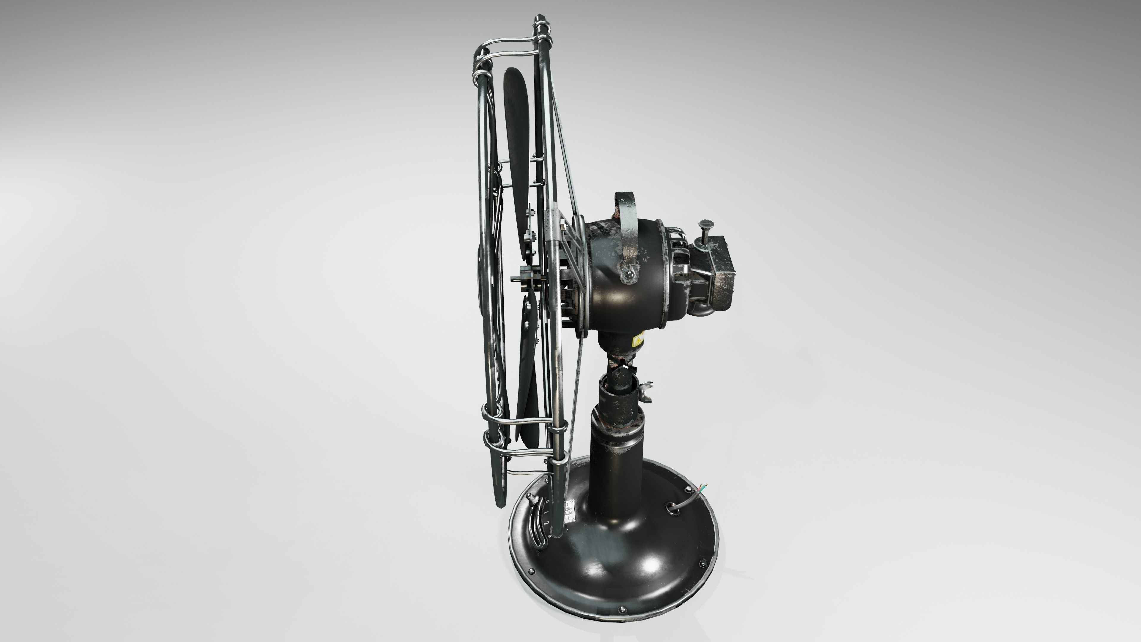 Old Fan Low-poly 3D model_17