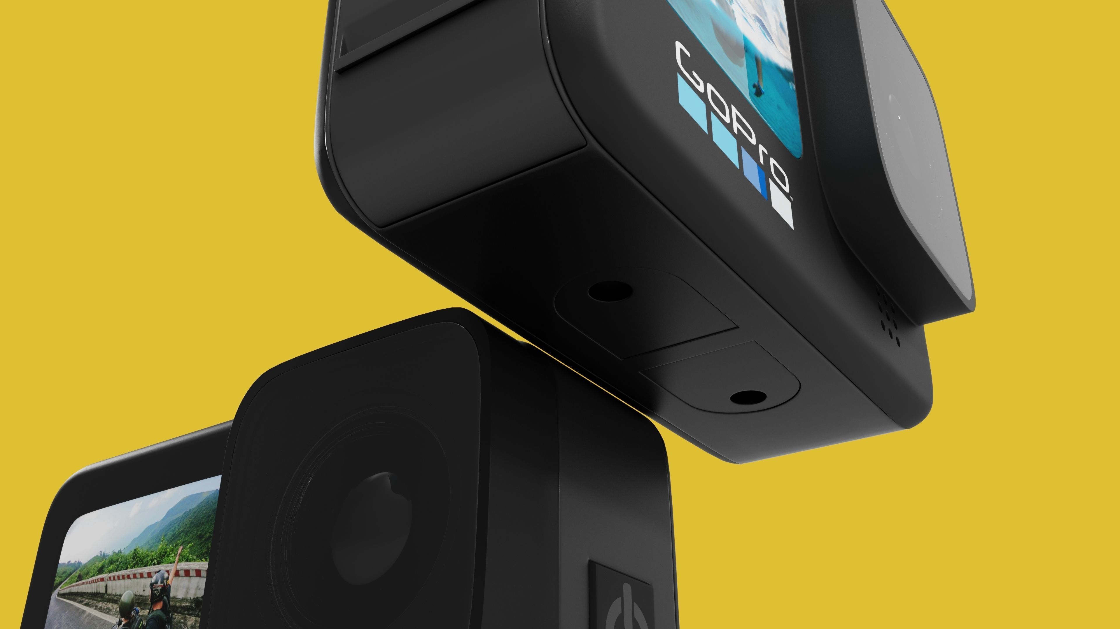 GoPro hero camera 3D model_9