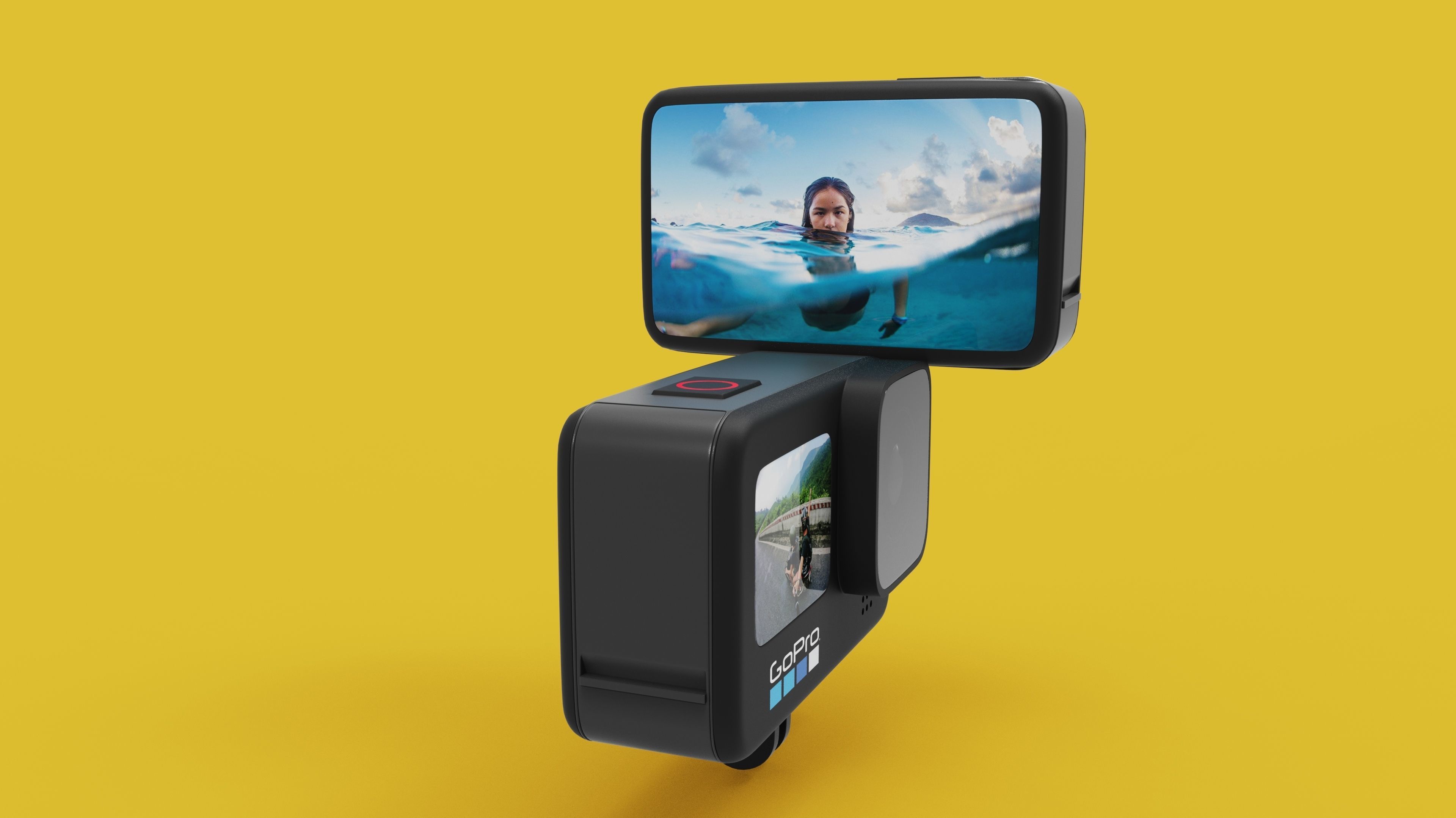 GoPro hero camera 3D model_4