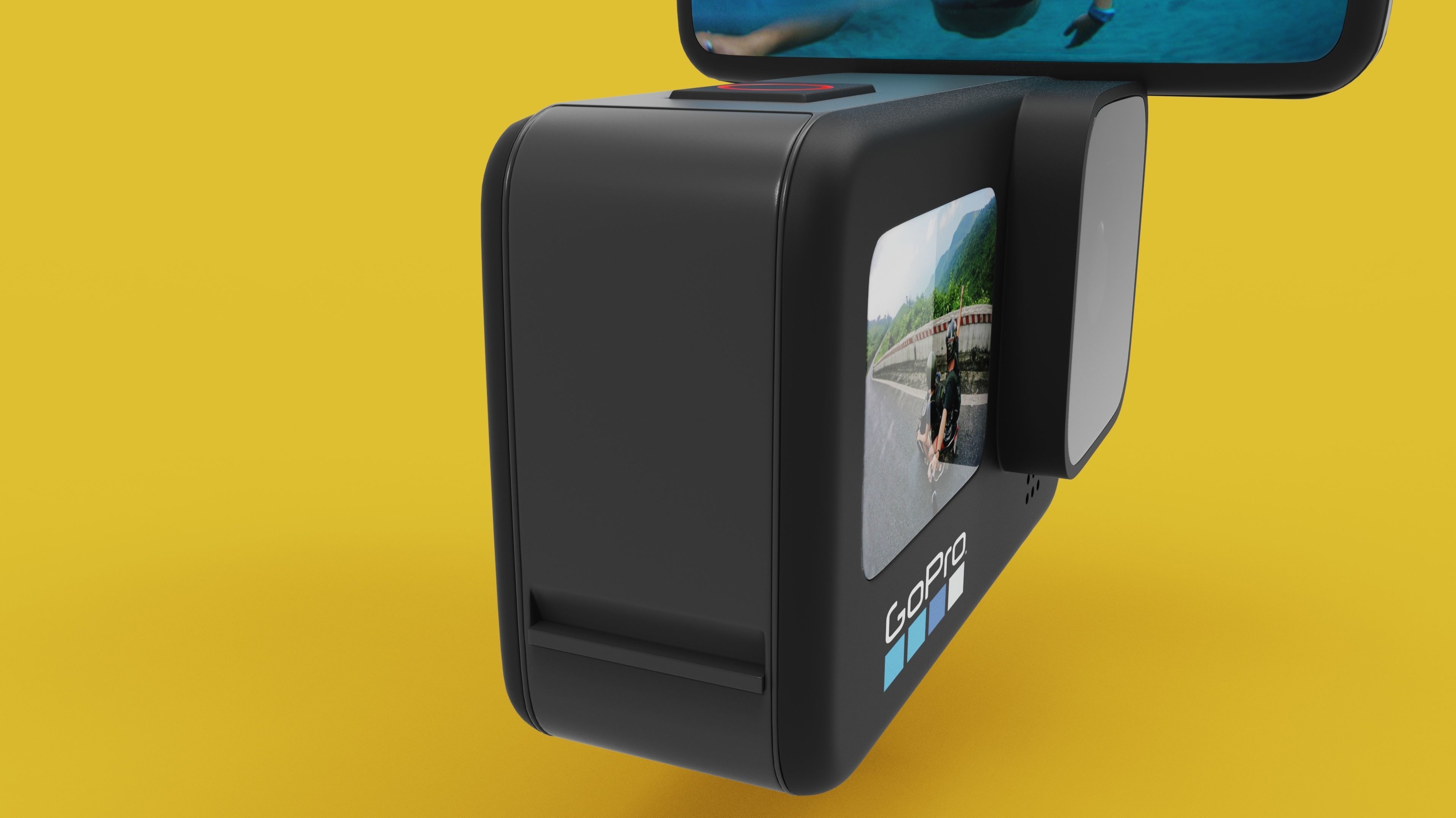 GoPro hero camera 3D model_7