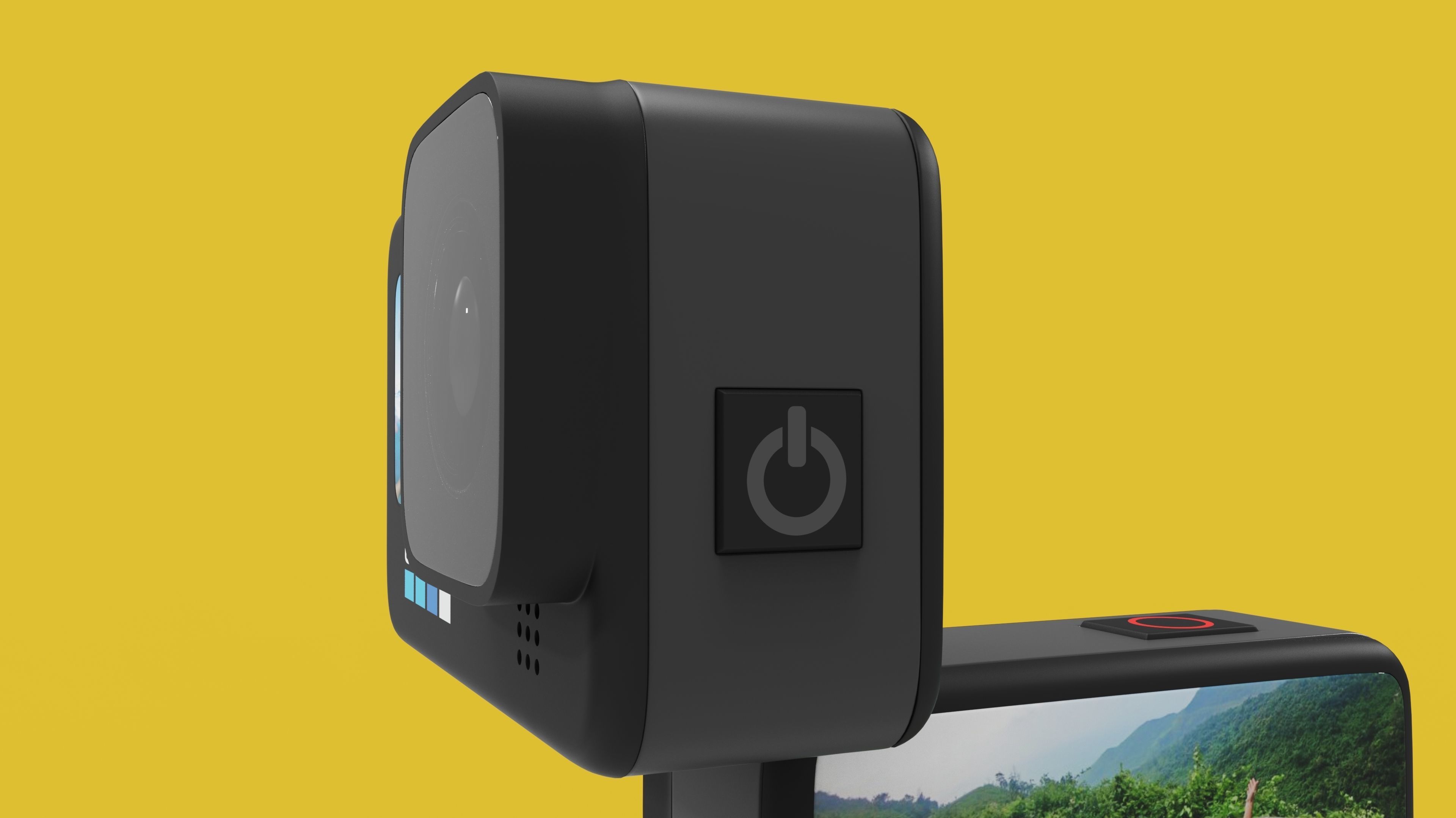 GoPro hero camera 3D model_5