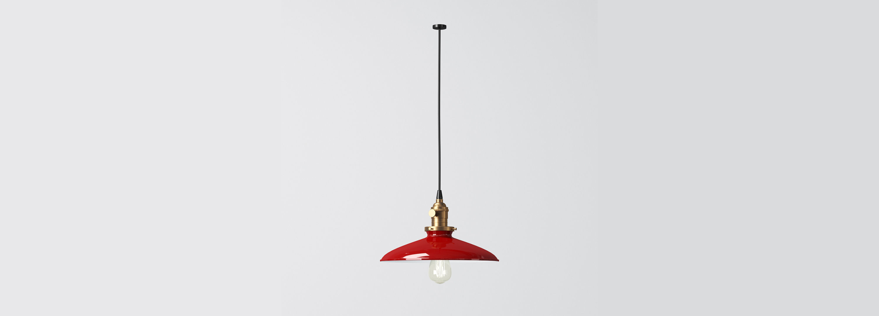 Industrial Style Red Porcelain Light 3D model_1