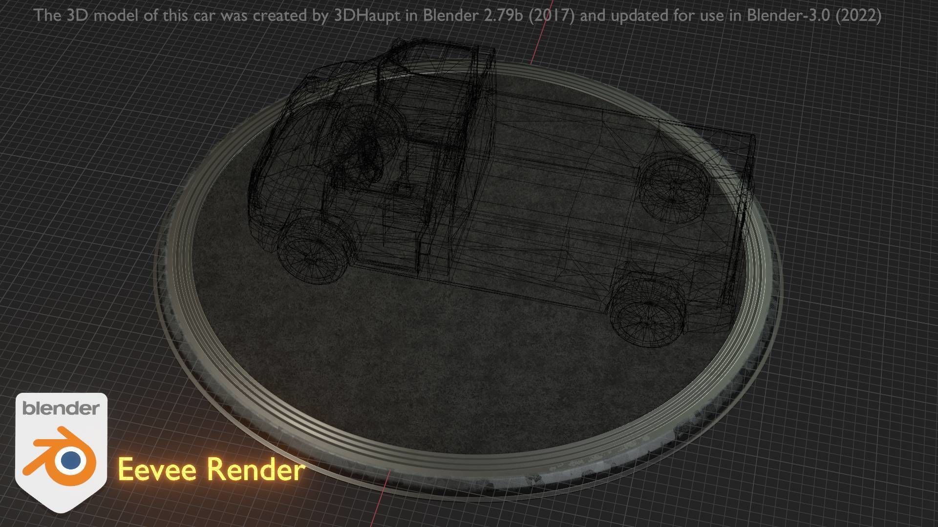 City Car 30 Commercial Pickup 3500 Type-C Red Low-poly 3D model_33