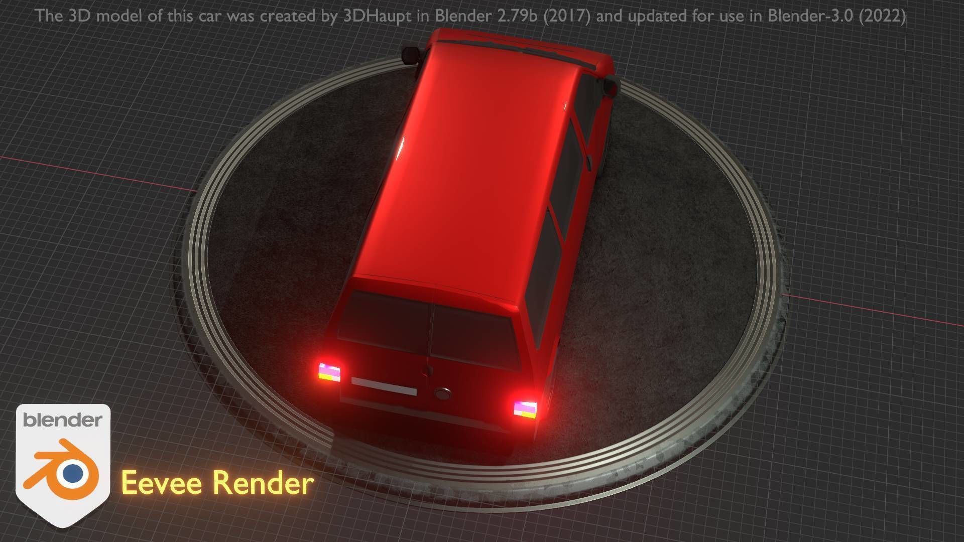 City Car 31 Commercial Minibus Type-C Red Low-poly 3D model_34