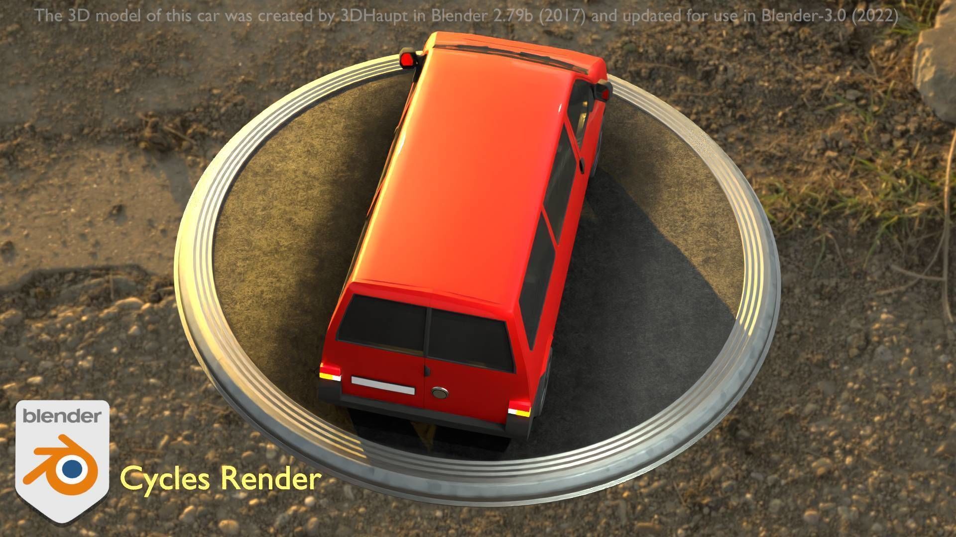 City Car 31 Commercial Minibus Type-C Red Low-poly 3D model_68