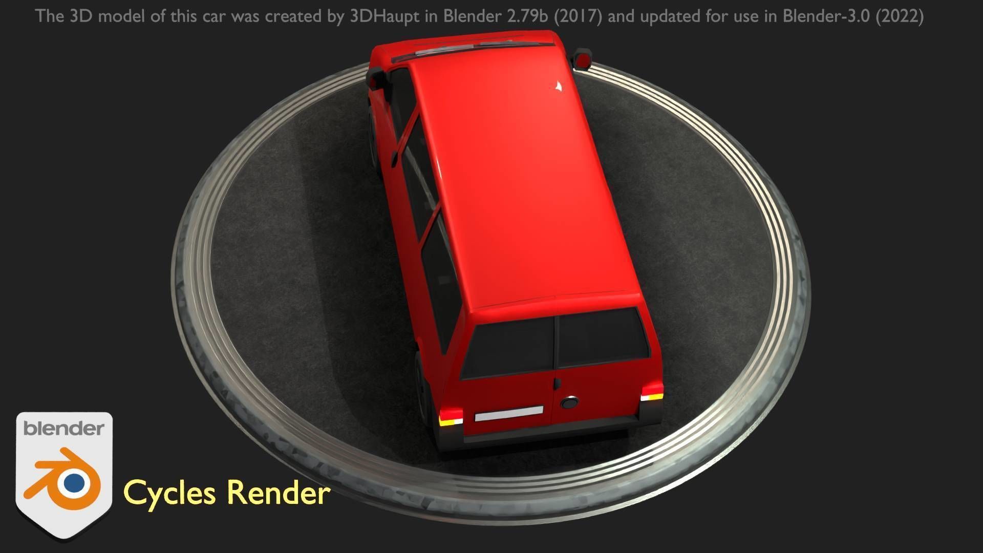 City Car 31 Commercial Minibus Type-C Red Low-poly 3D model_37