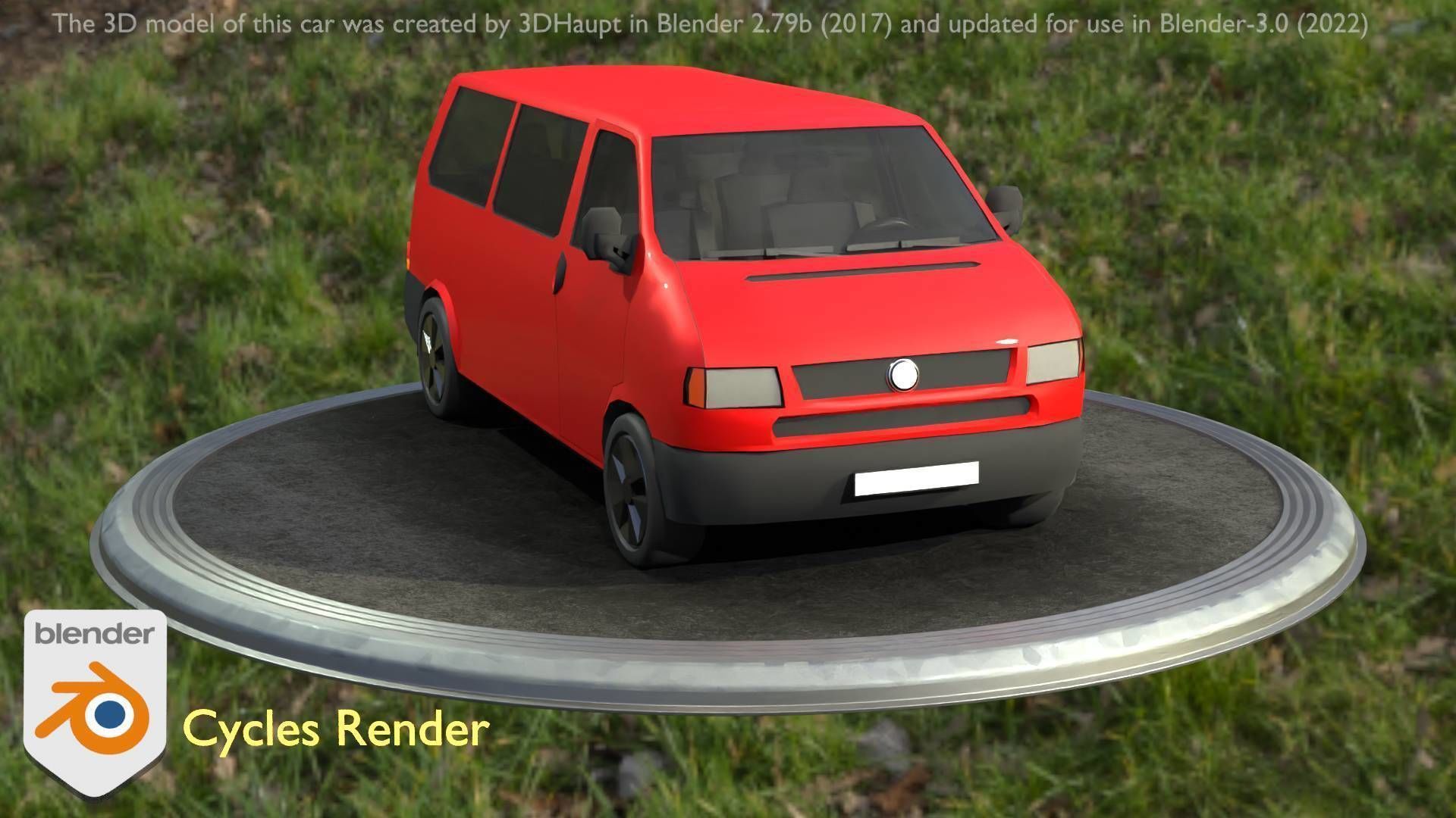 City Car 31 Commercial Minibus Type-C Red Low-poly 3D model_56