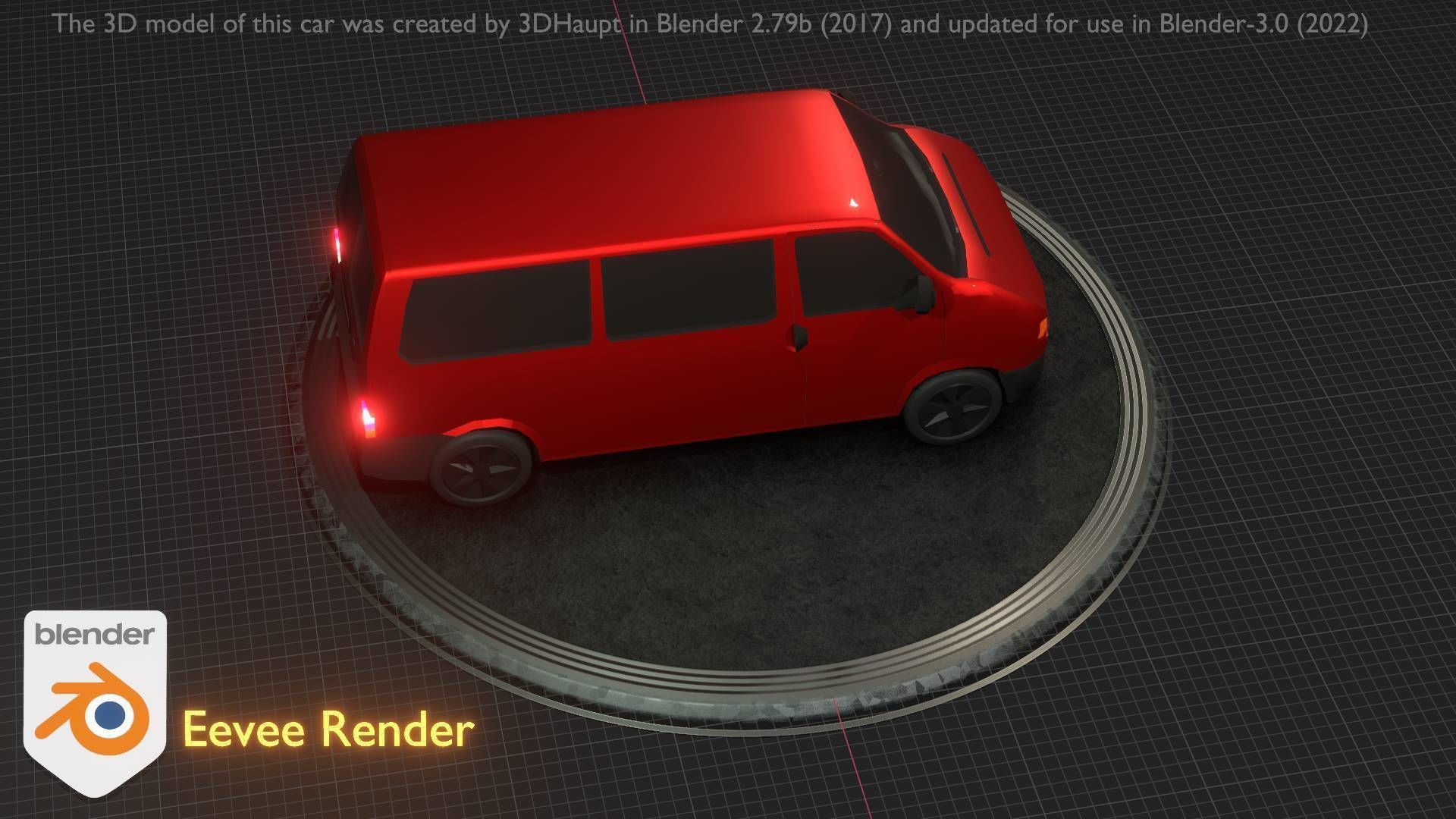 City Car 31 Commercial Minibus Type-C Red Low-poly 3D model_72