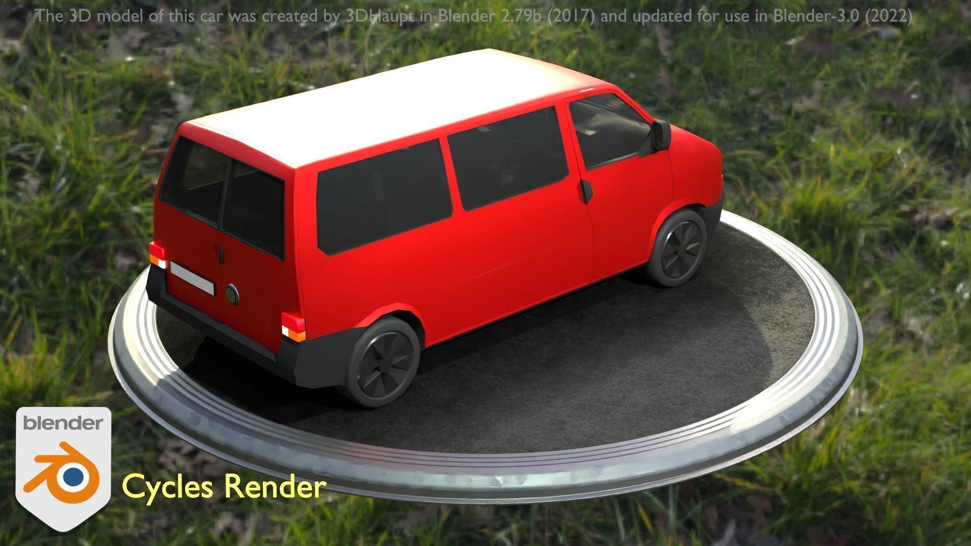 City Car 31 Commercial Minibus Type-C Red Low-poly 3D model_81