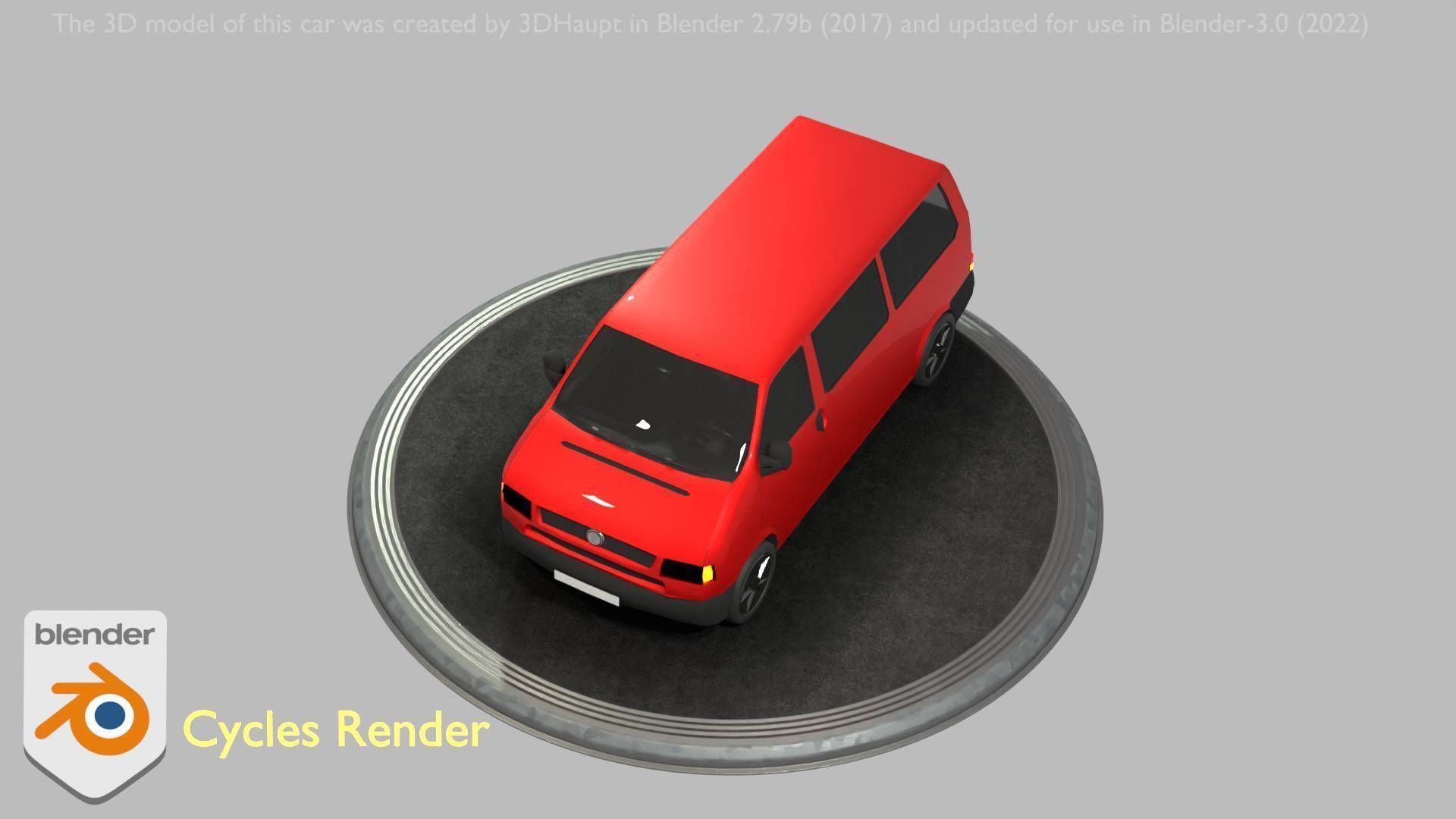 City Car 31 Commercial Minibus Type-C Red Low-poly 3D model_42