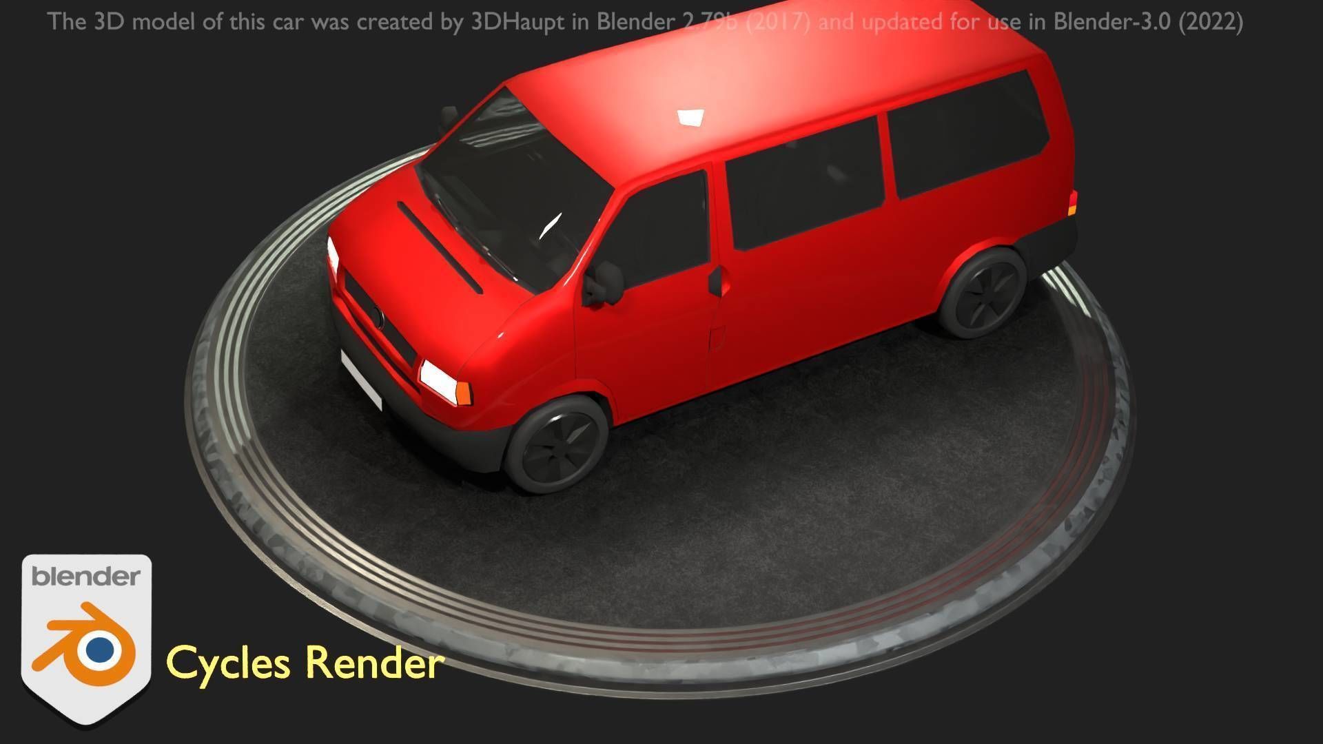 City Car 31 Commercial Minibus Type-C Red Low-poly 3D model_66
