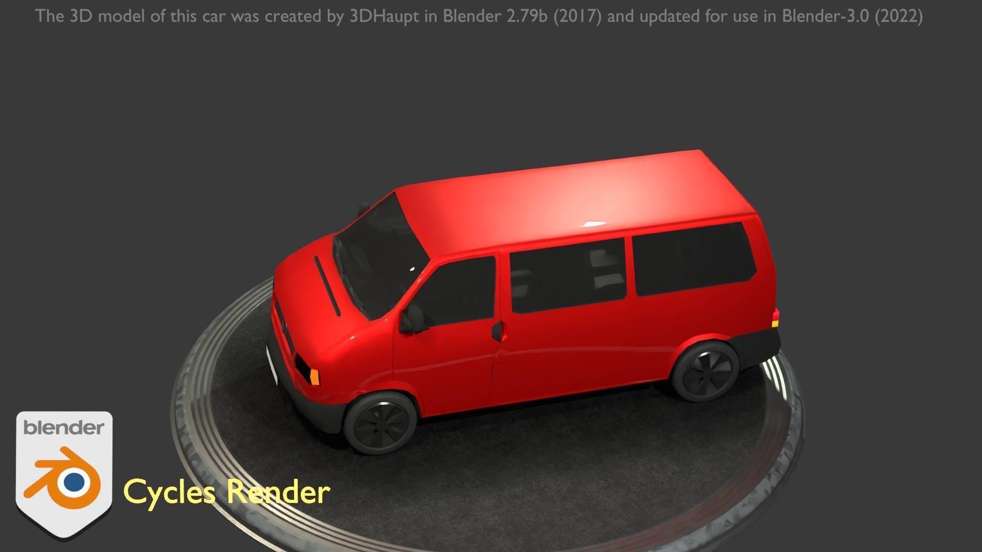 City Car 31 Commercial Minibus Type-C Red Low-poly 3D model_43
