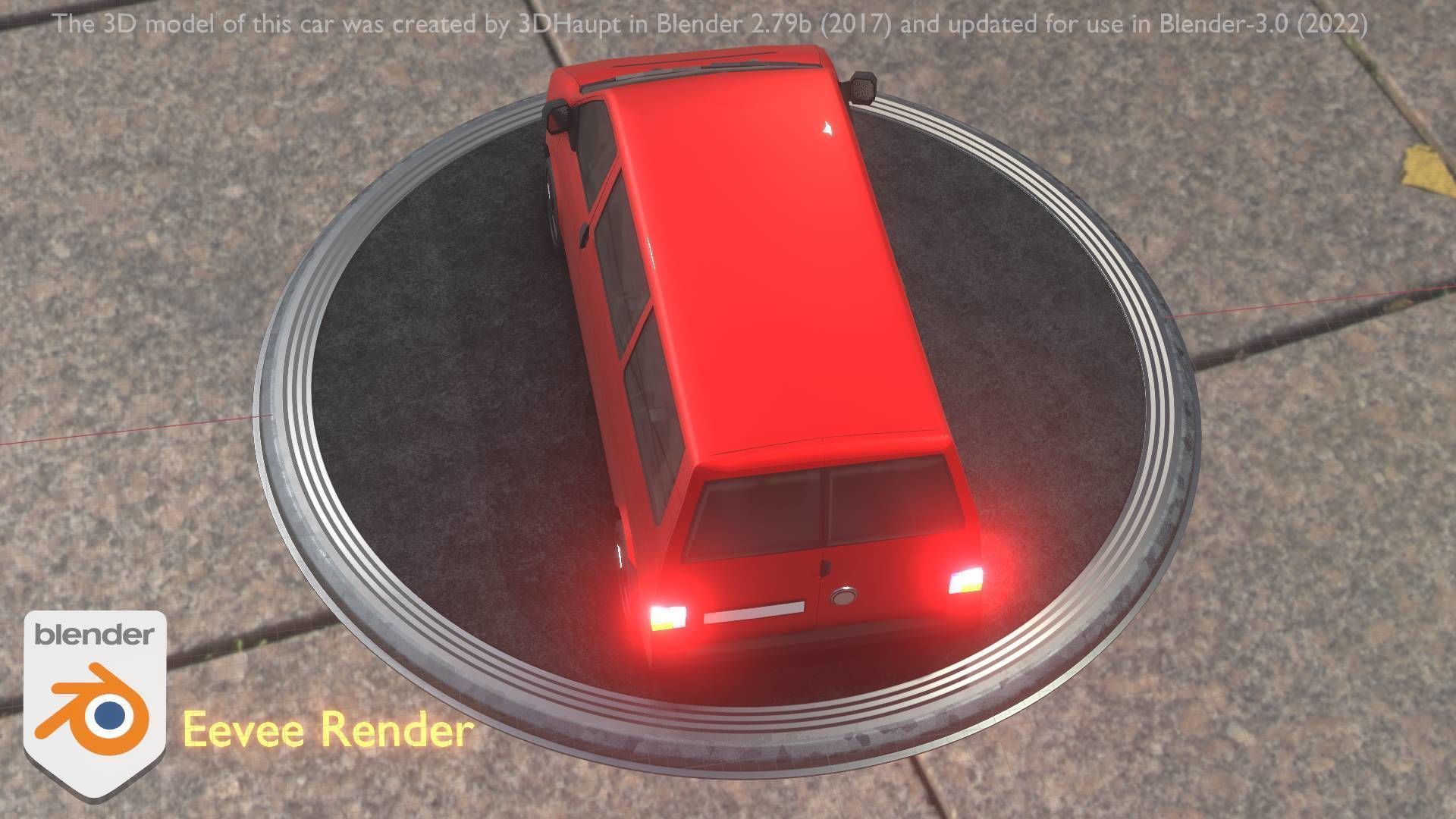 City Car 31 Commercial Minibus Type-C Red Low-poly 3D model_69