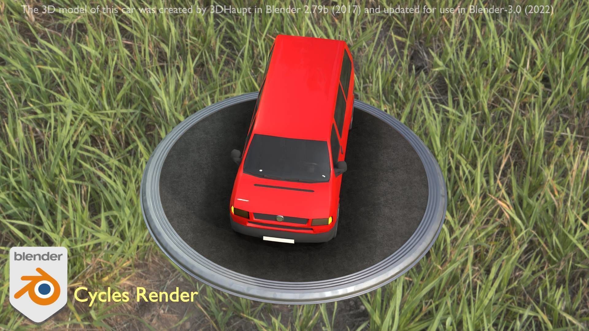 City Car 31 Commercial Minibus Type-C Red Low-poly 3D model_84