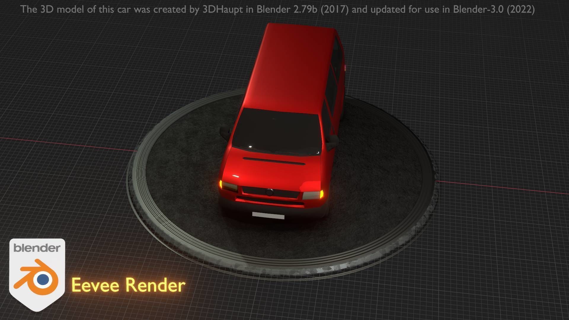 City Car 31 Commercial Minibus Type-C Red Low-poly 3D model_51