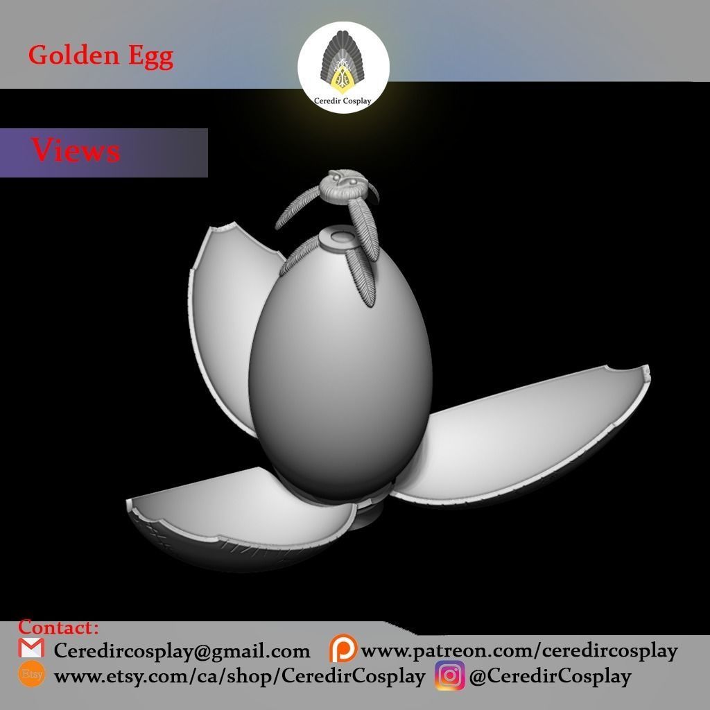 Harry Potter Golden Egg 3d digital download 3D print model_3