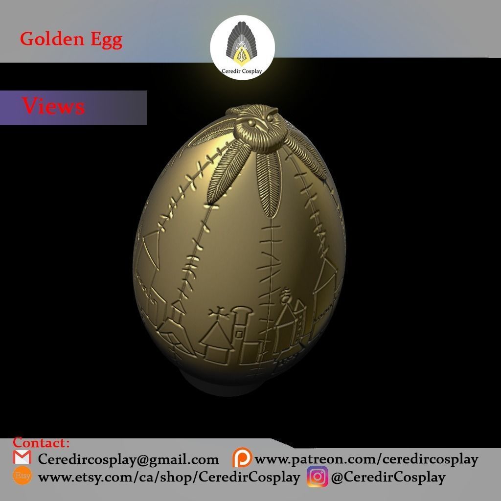 Harry Potter Golden Egg 3d digital download 3D print model_1