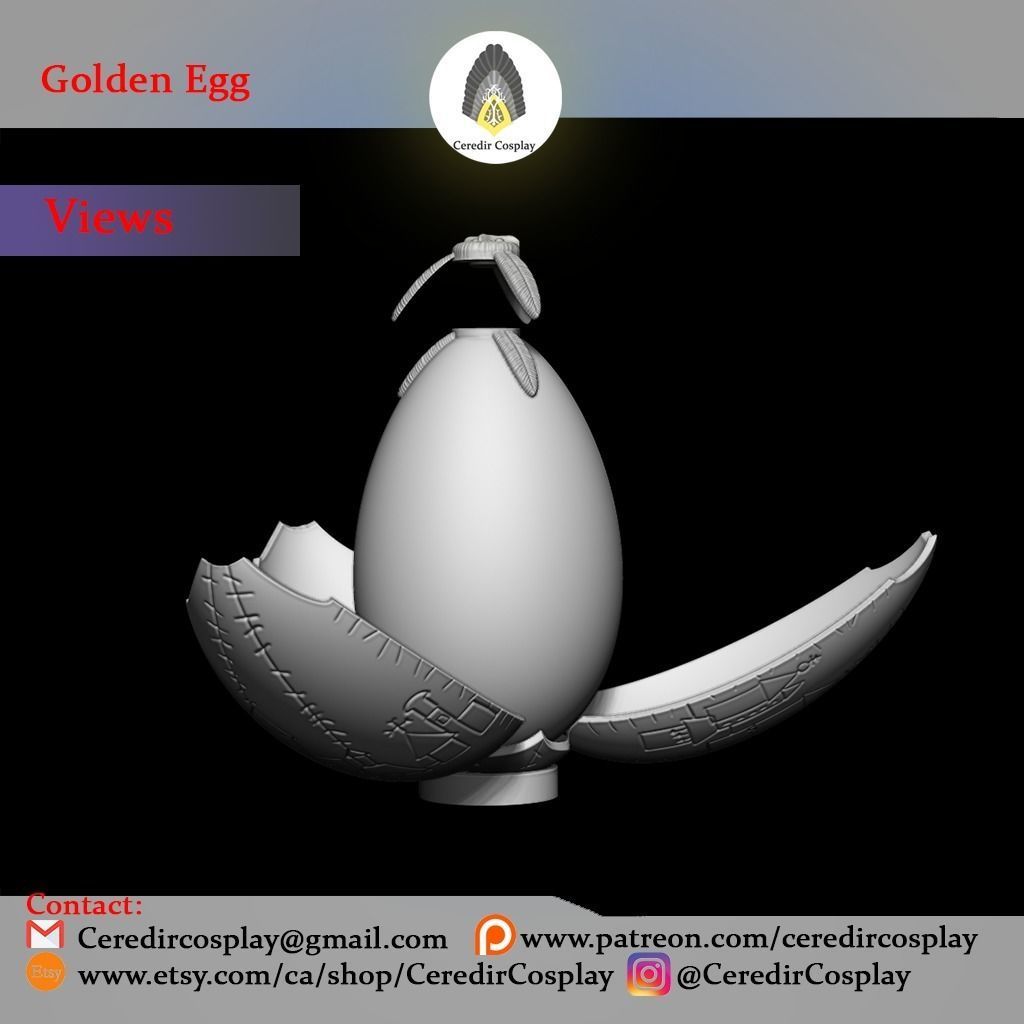 Harry Potter Golden Egg 3d digital download 3D print model_4