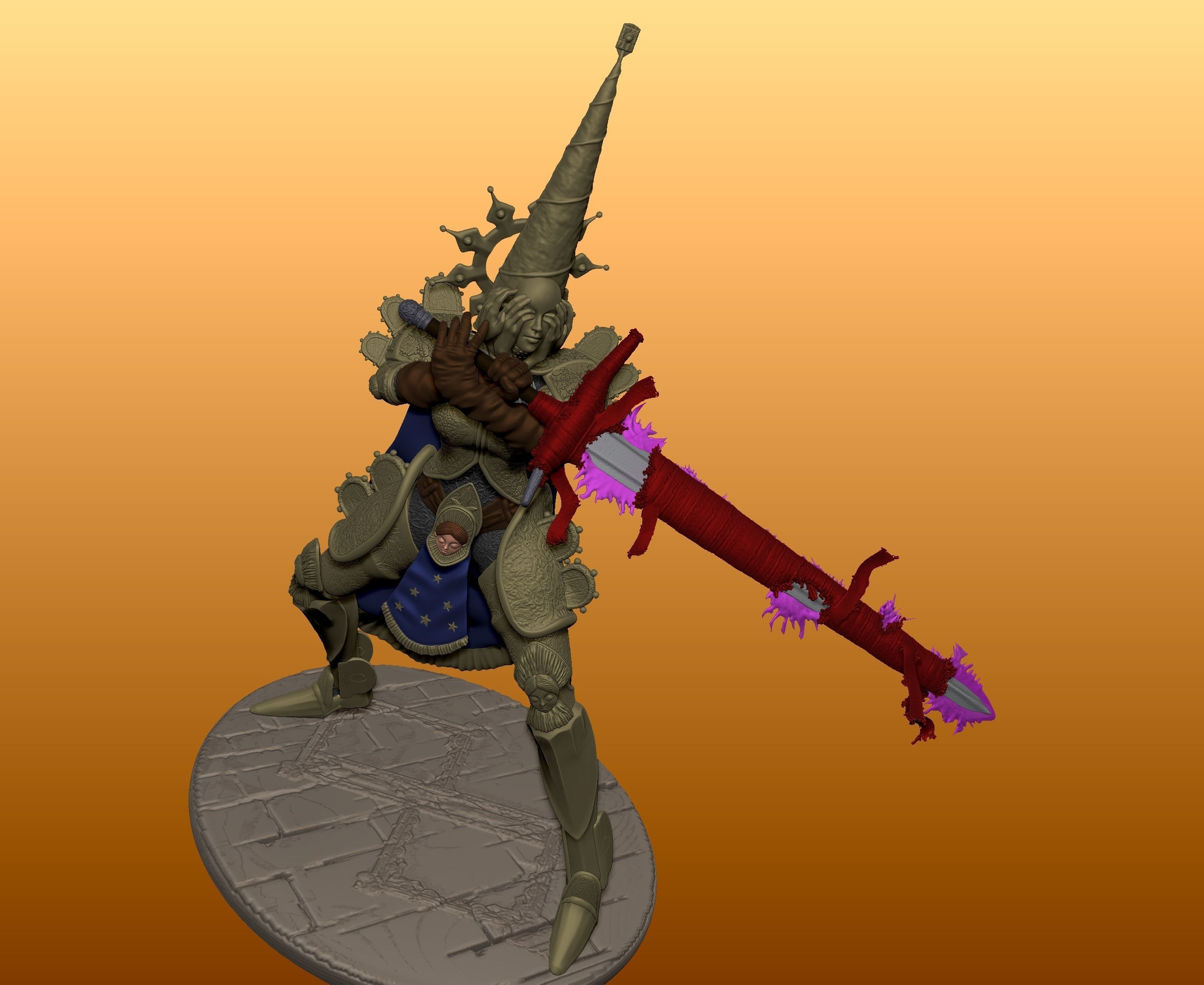 Crisanta in penance from Blasphemous 3D print model_3