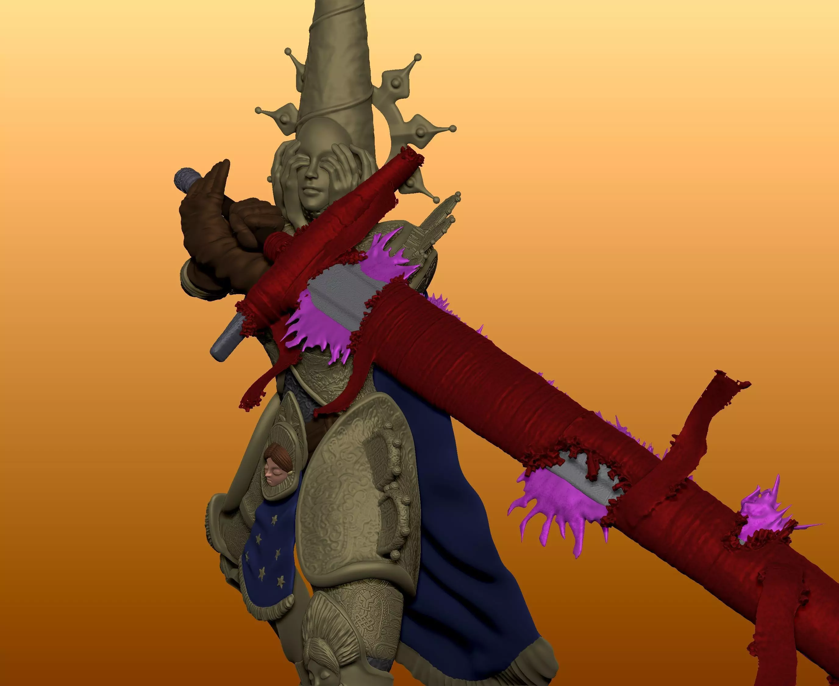 Crisanta in penance from Blasphemous 3D print model_0