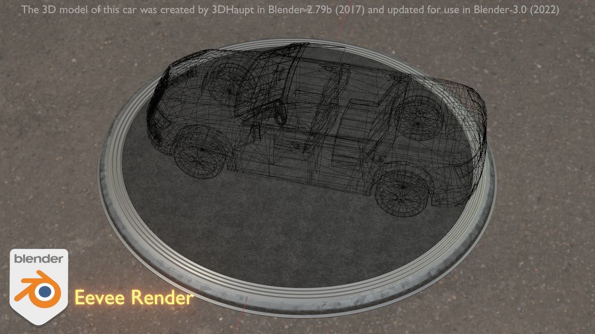 City Car 32 SUV Cabrio Open Type-B Red Low-poly 3D model_24