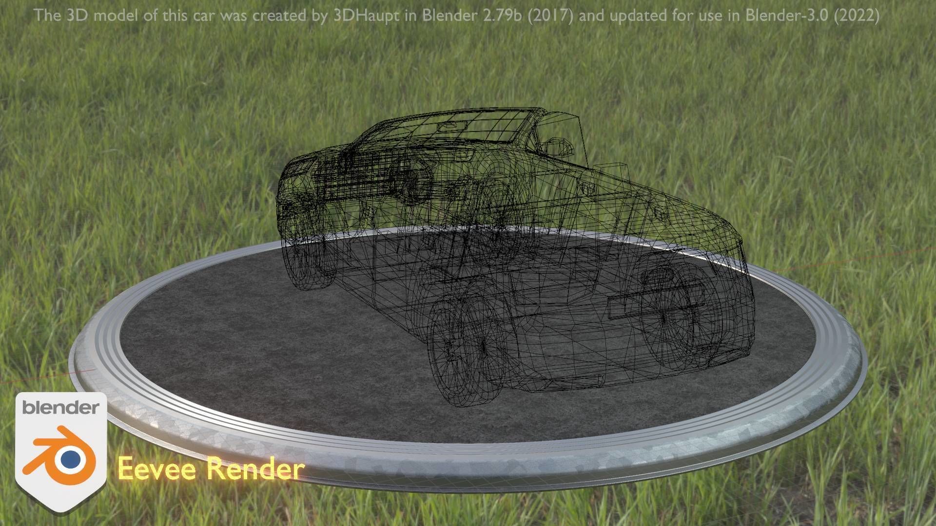 City Car 32 SUV Cabrio Open Type-B Red Low-poly 3D model_95