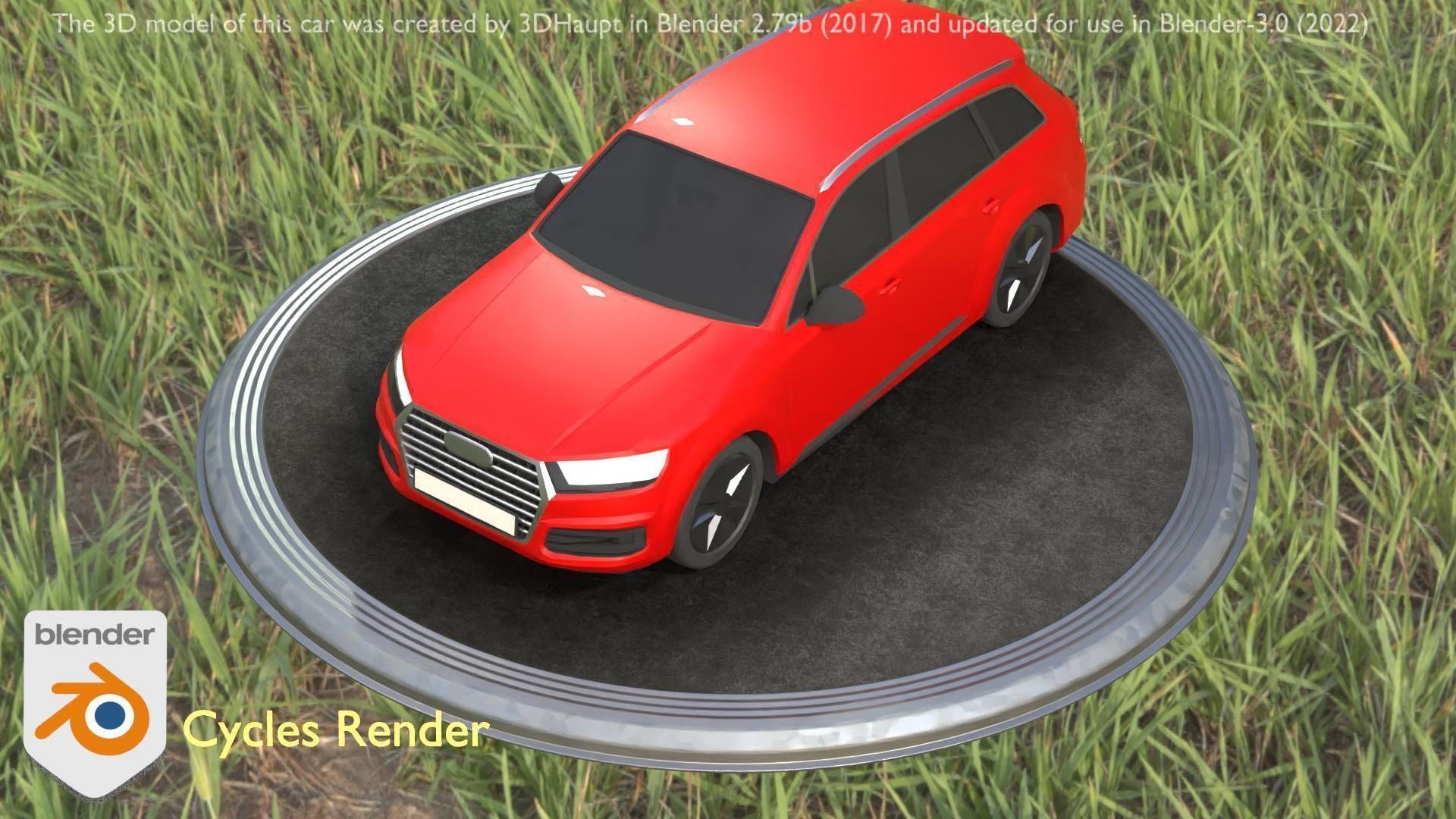 City Car 33 SUV Type-B Red Low-poly 3D model_55