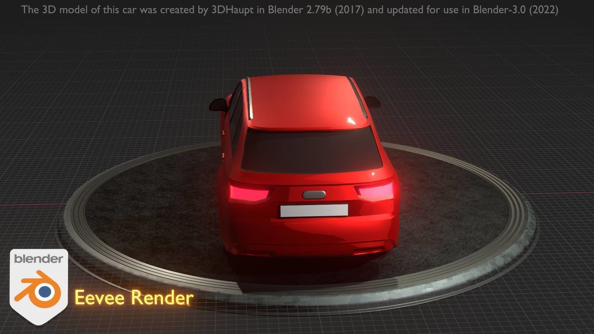 City Car 33 SUV Type-B Red Low-poly 3D model_61