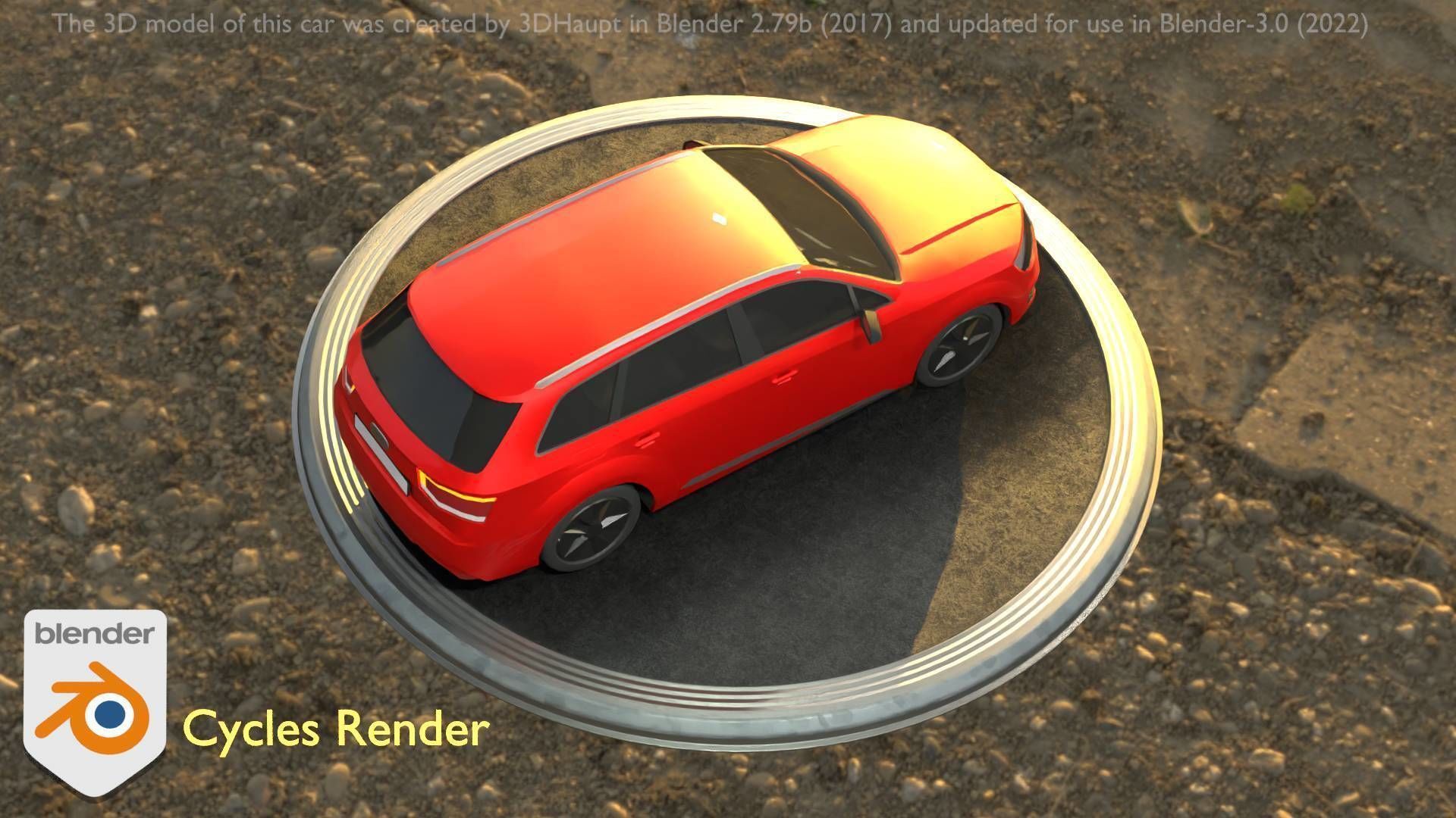 City Car 33 SUV Type-B Red Low-poly 3D model_83