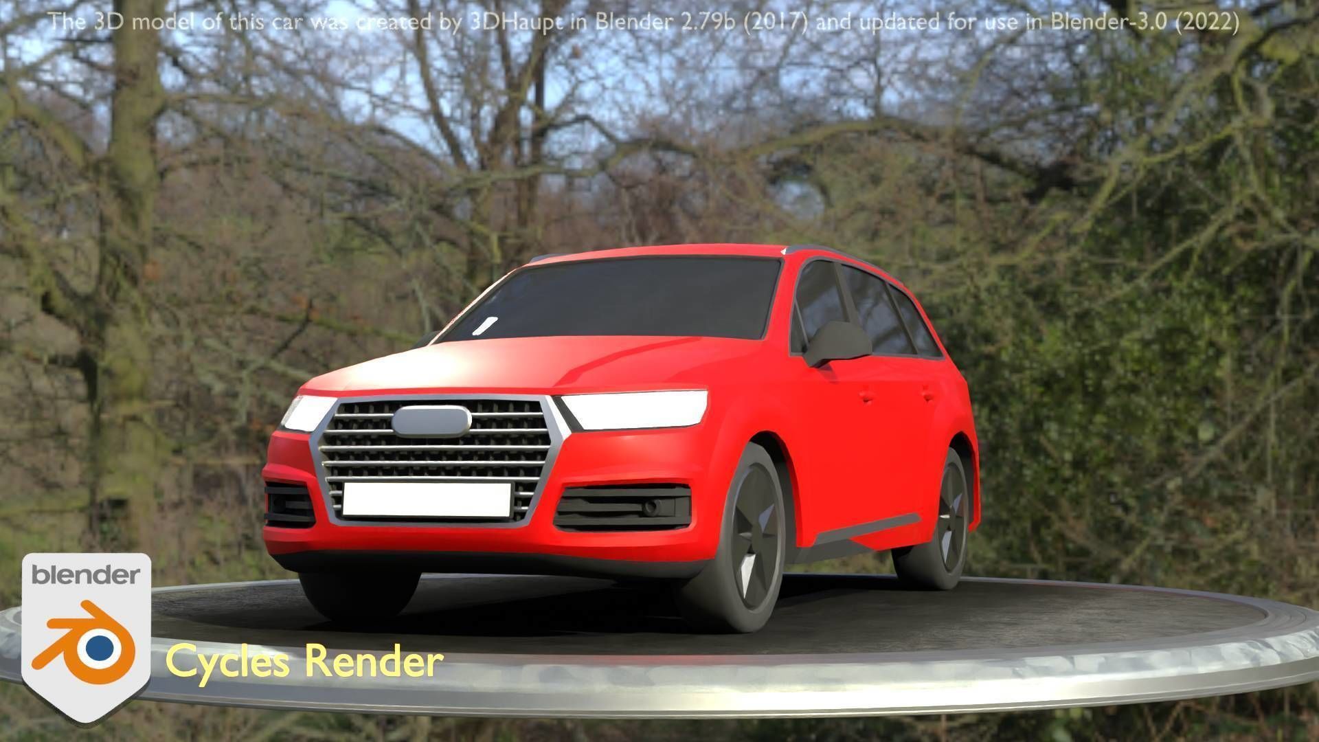 City Car 33 SUV Type-B Red Low-poly 3D model_65