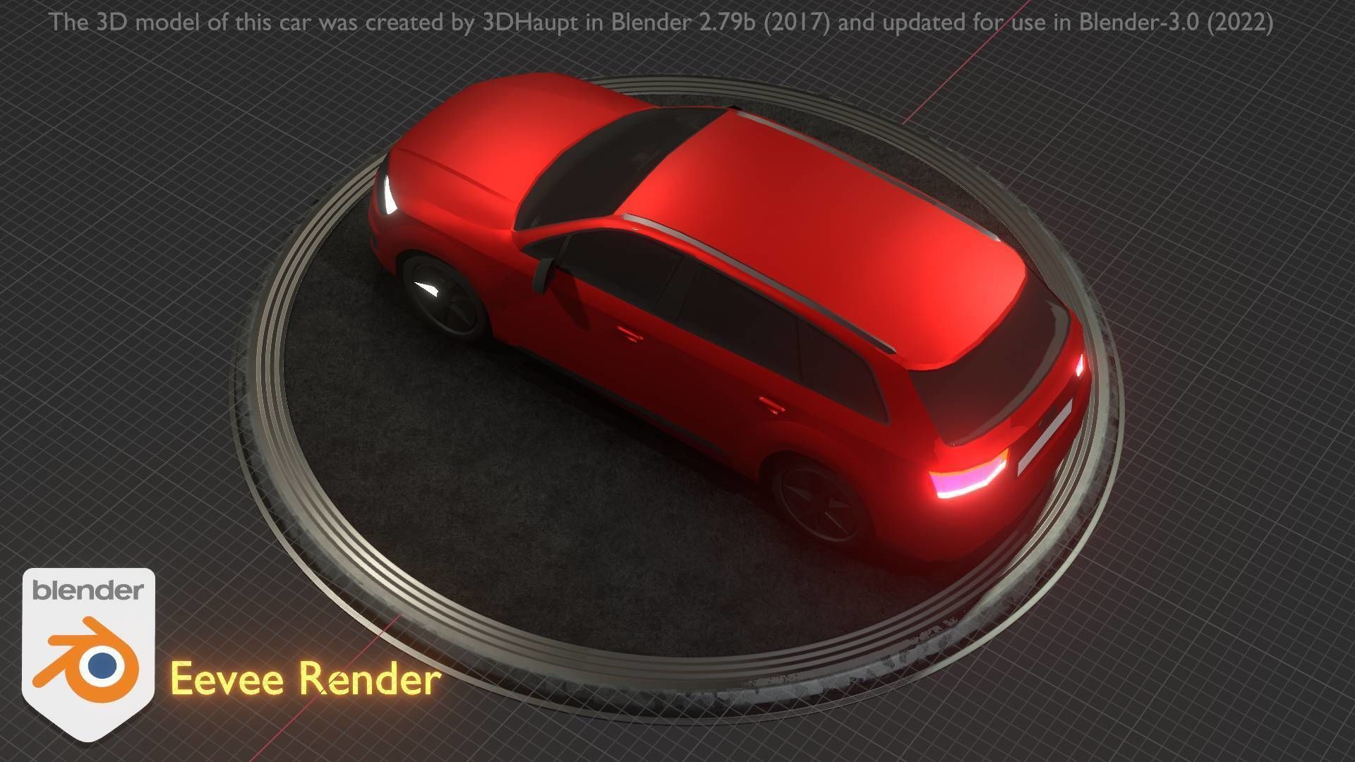 City Car 33 SUV Type-B Red Low-poly 3D model_75