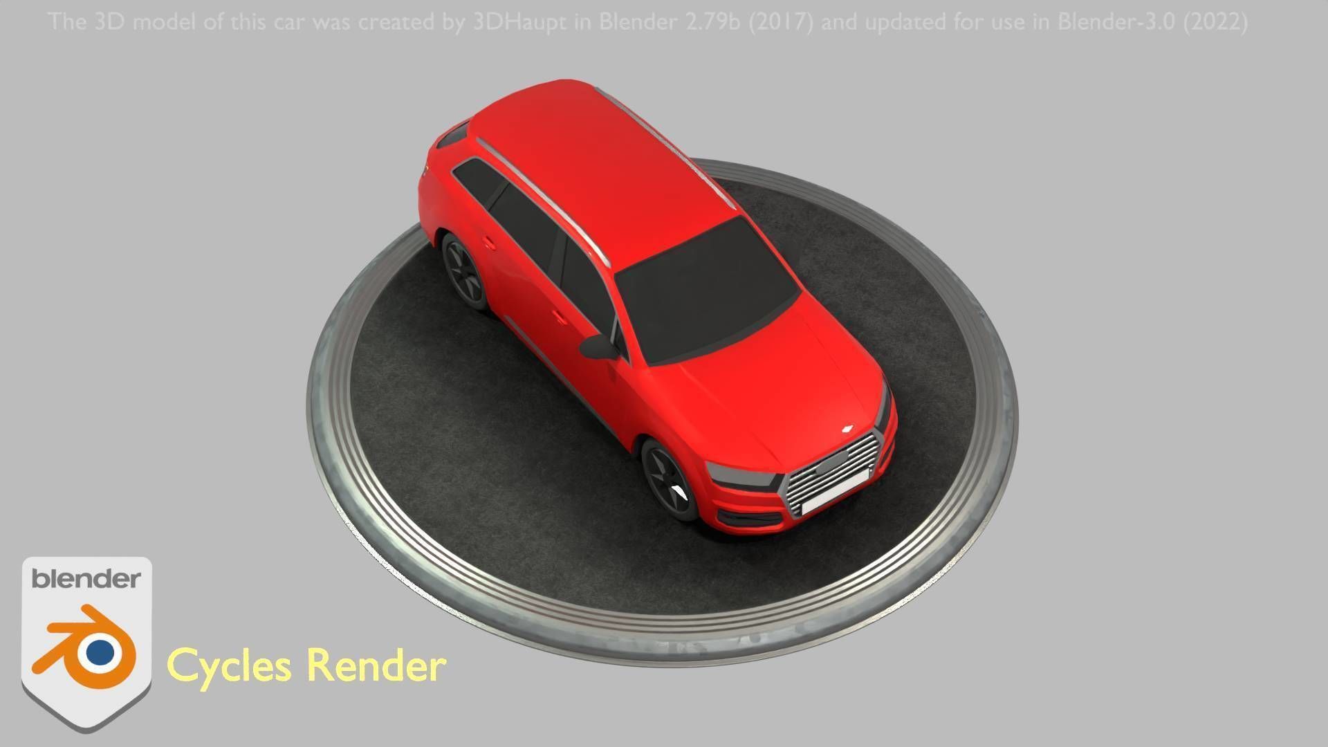 City Car 33 SUV Type-B Red Low-poly 3D model_84