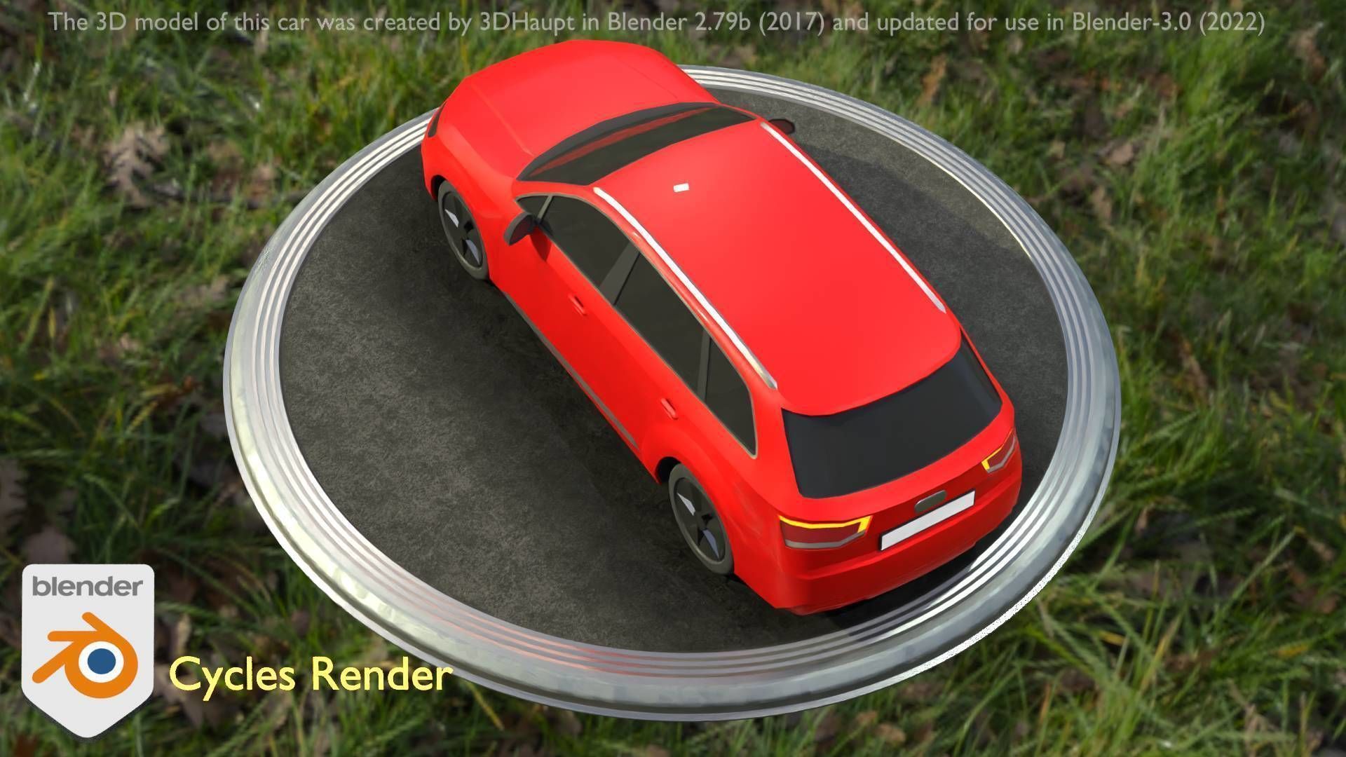 City Car 33 SUV Type-B Red Low-poly 3D model_81