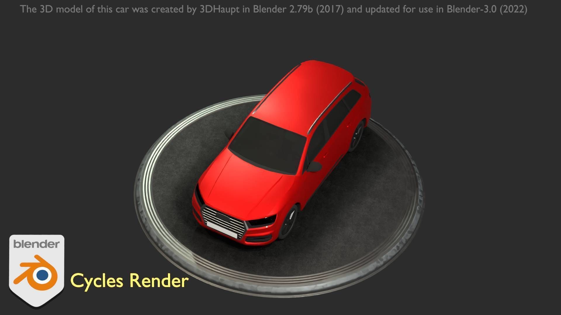 City Car 33 SUV Type-B Red Low-poly 3D model_50