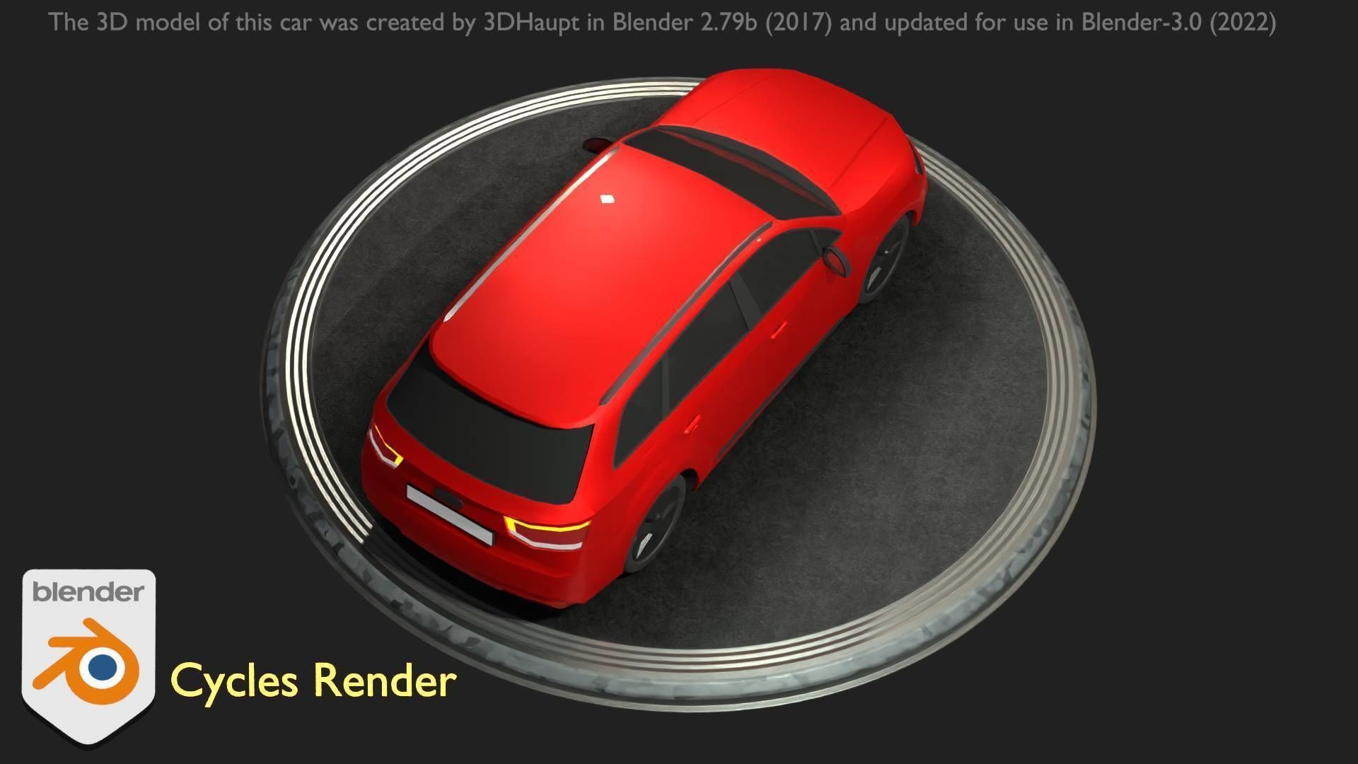 City Car 33 SUV Type-B Red Low-poly 3D model_46