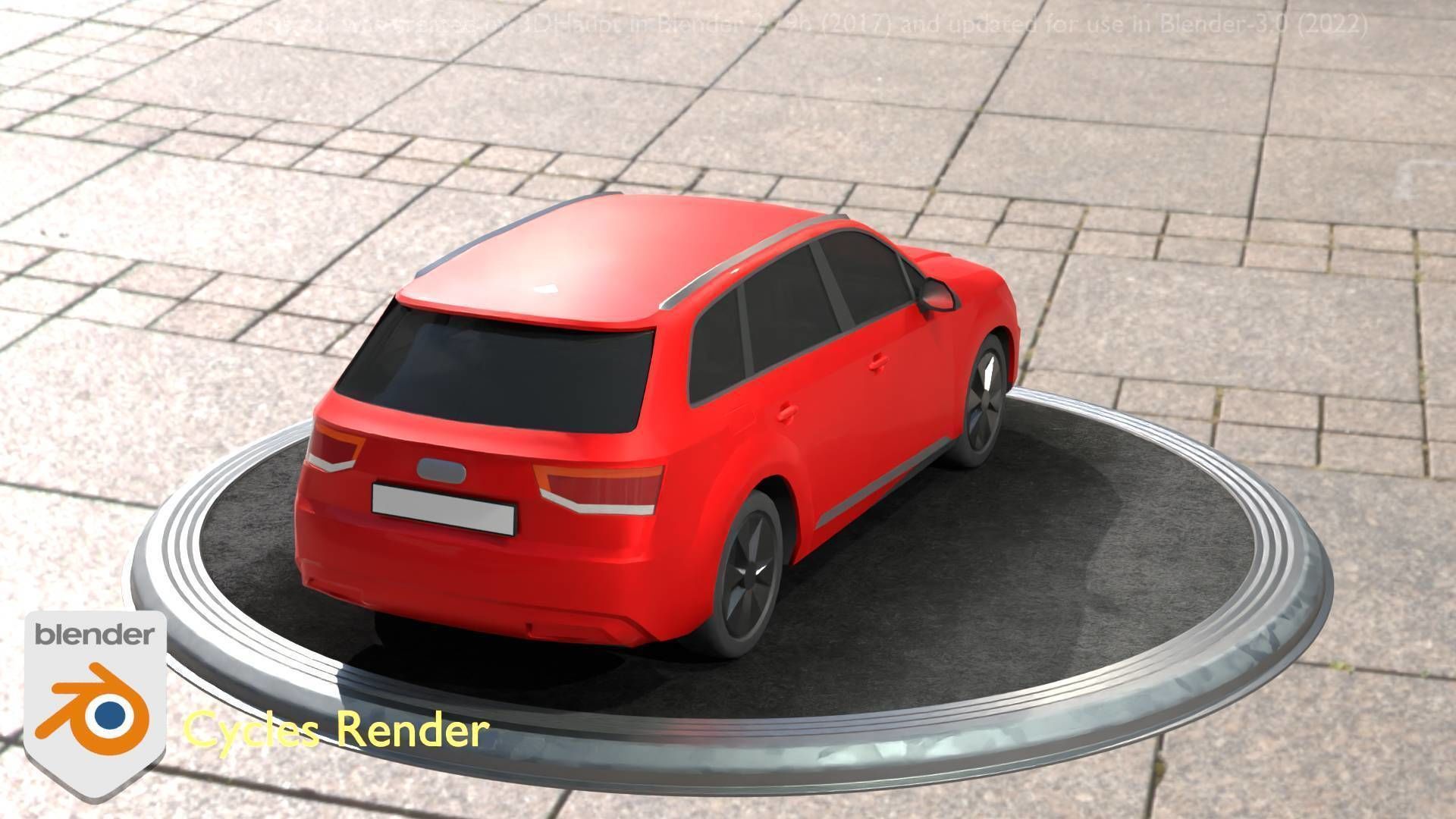 City Car 33 SUV Type-B Red Low-poly 3D model_53