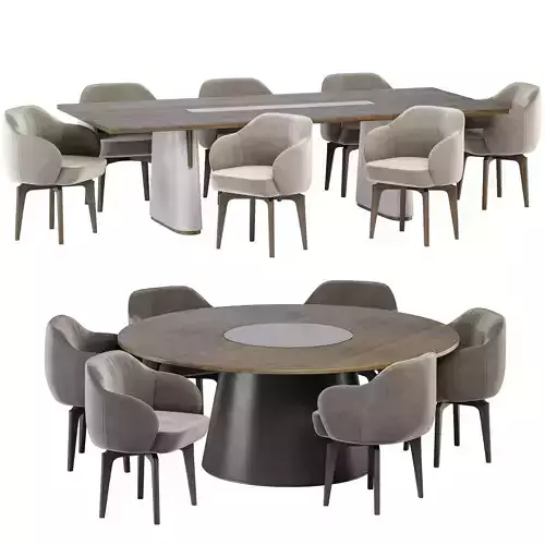 Elisa dining chair and table3d model