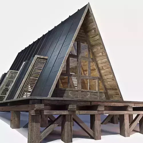 Triangular Wooden Modern House