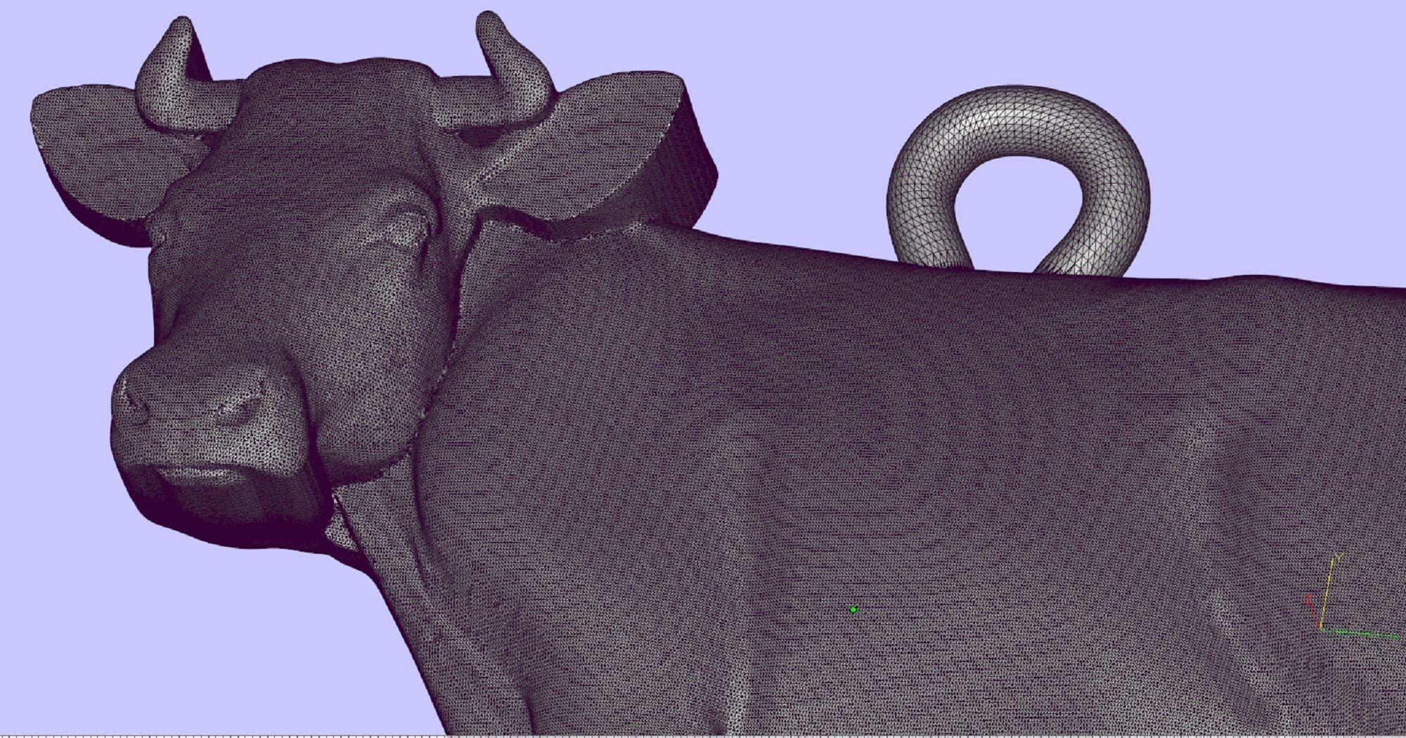 pendant cow 3D print model_7