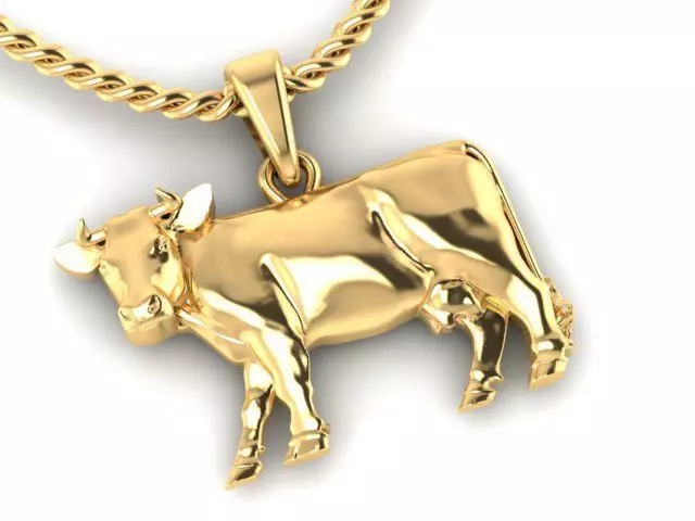 pendant cow 3D print model_0