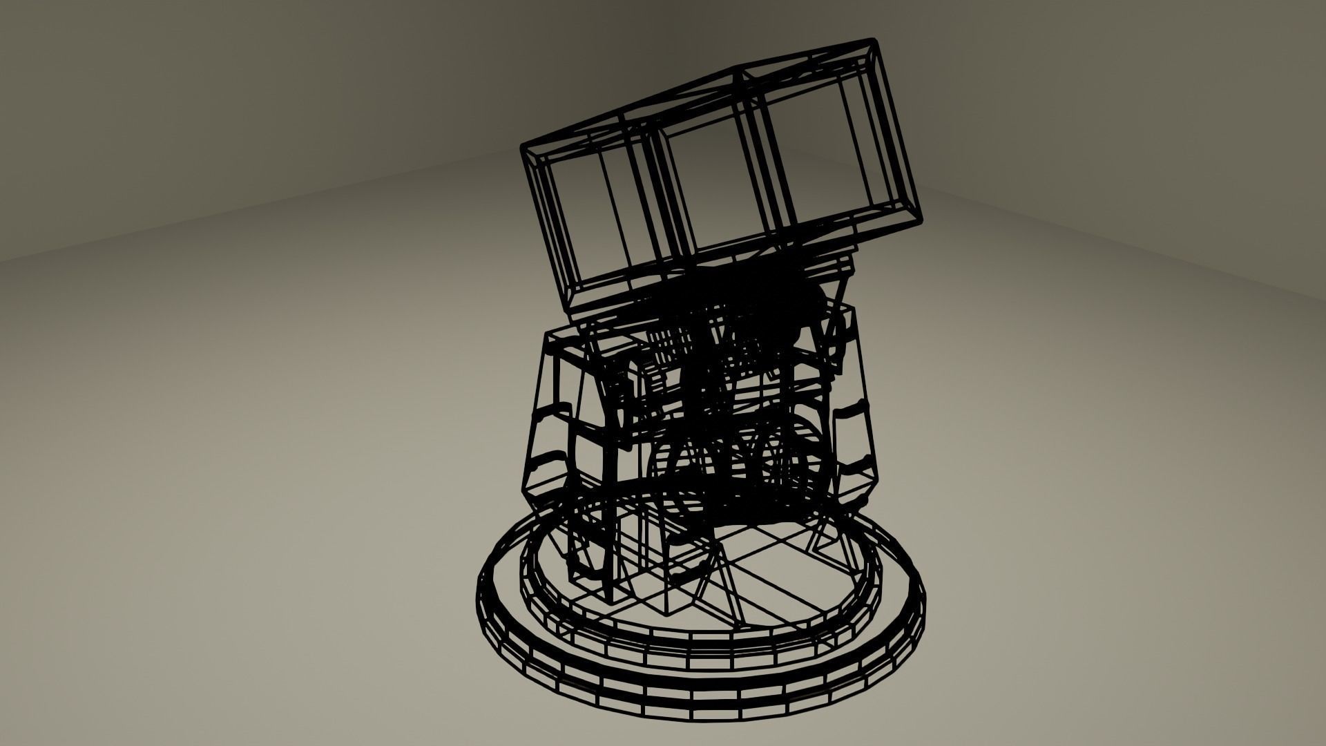 Laser Turret for Eevee and Cycles Low-poly 3D model_7