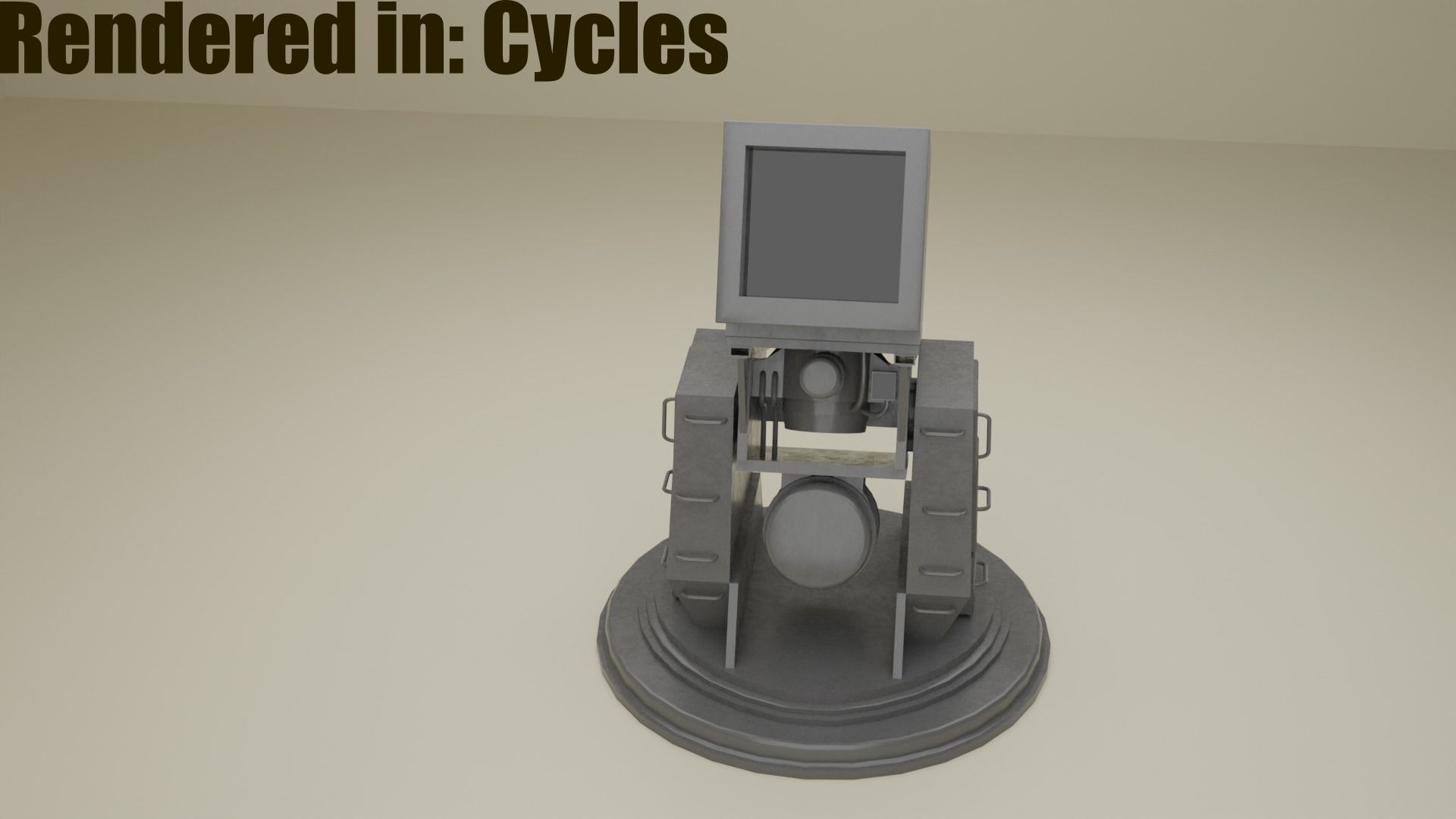 Laser Turret for Eevee and Cycles Low-poly 3D model_3