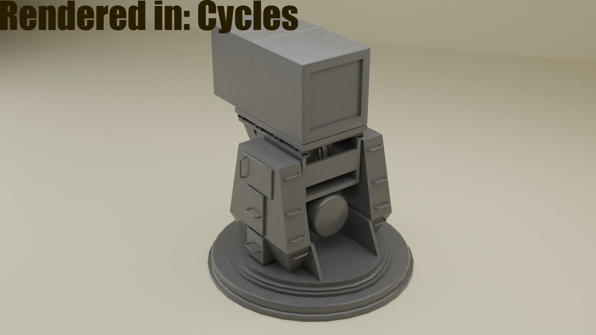 Laser Turret for Eevee and Cycles Low-poly 3D model_5
