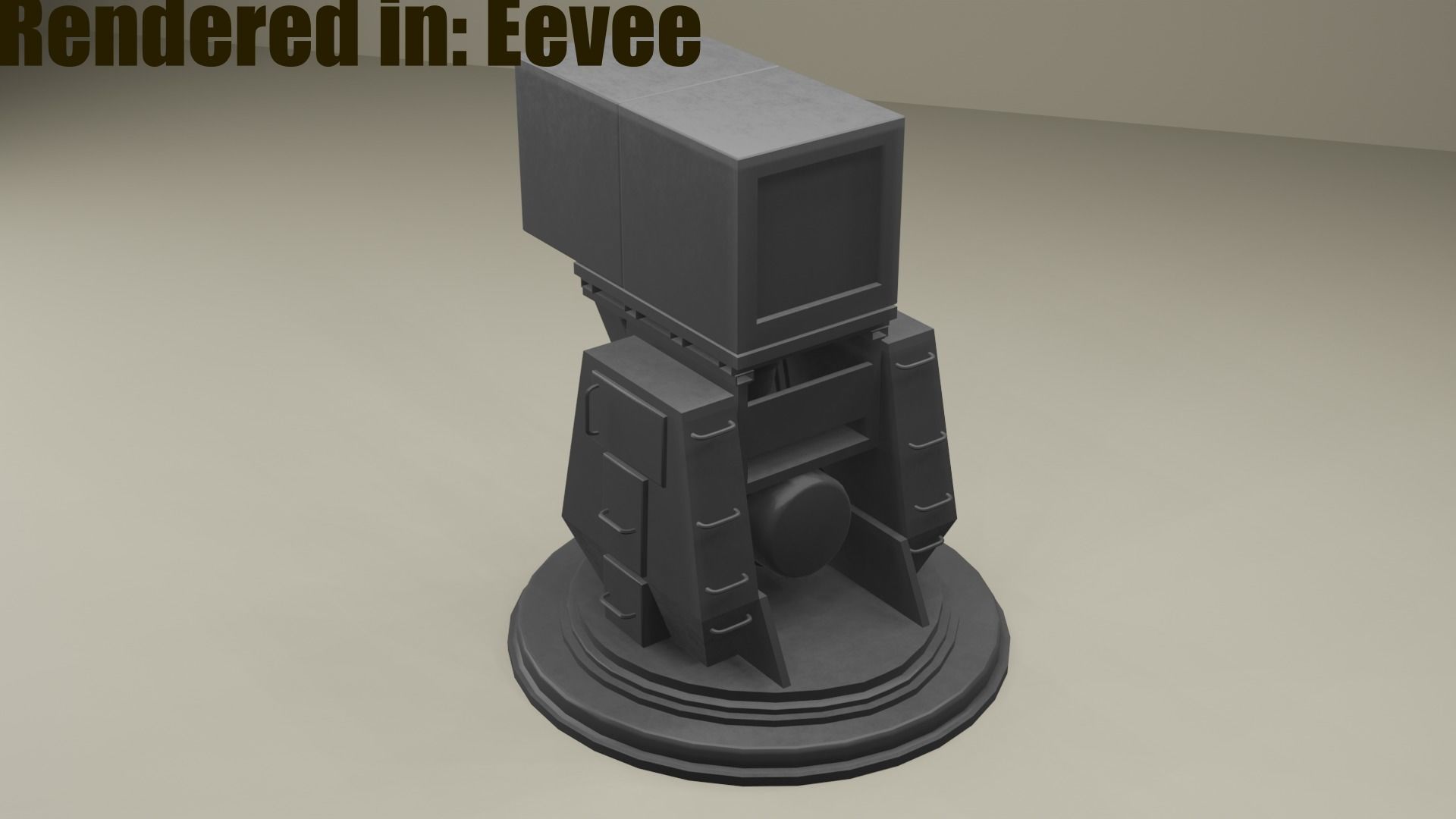 Laser Turret for Eevee and Cycles Low-poly 3D model_6