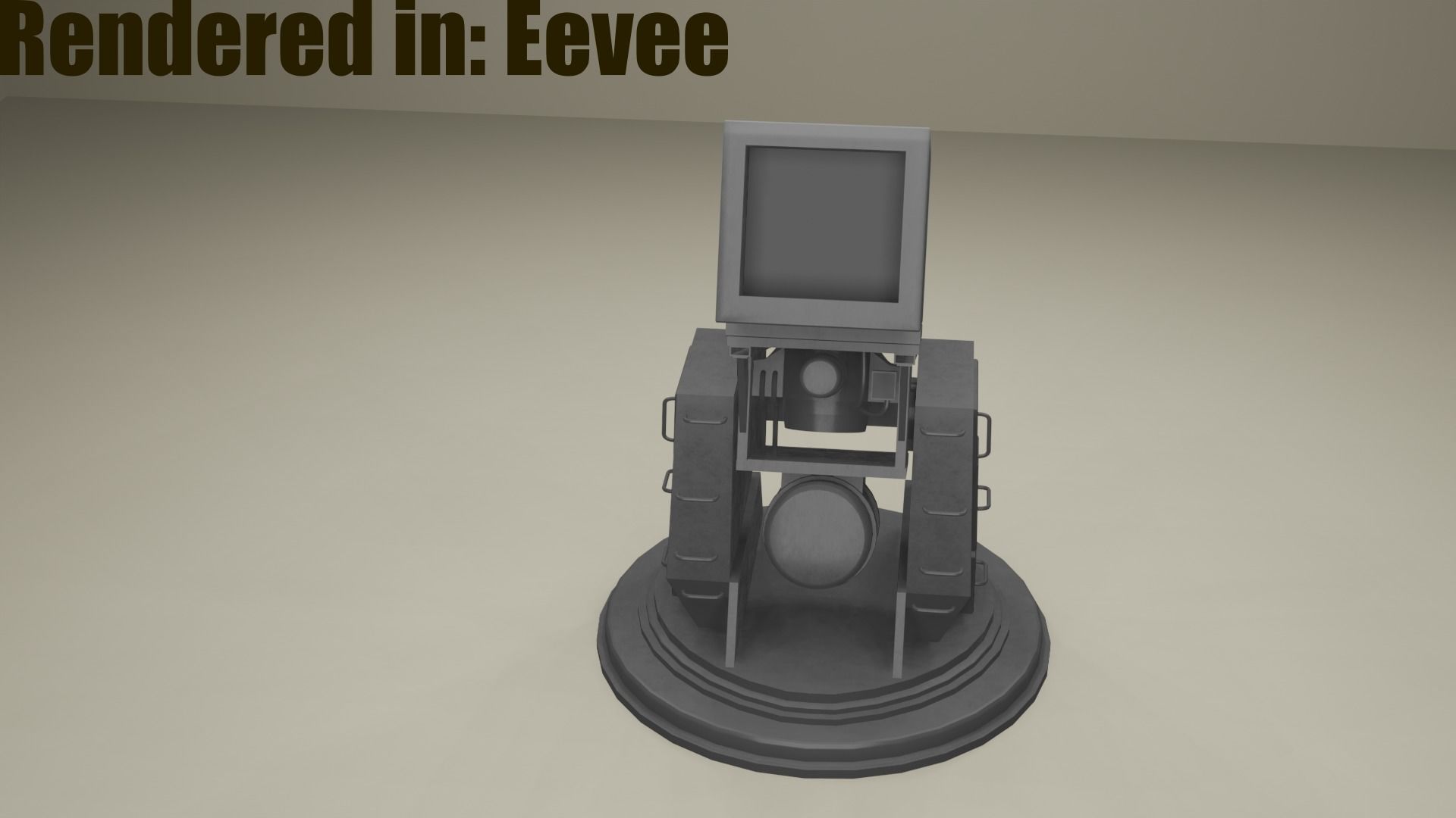 Laser Turret for Eevee and Cycles Low-poly 3D model_4
