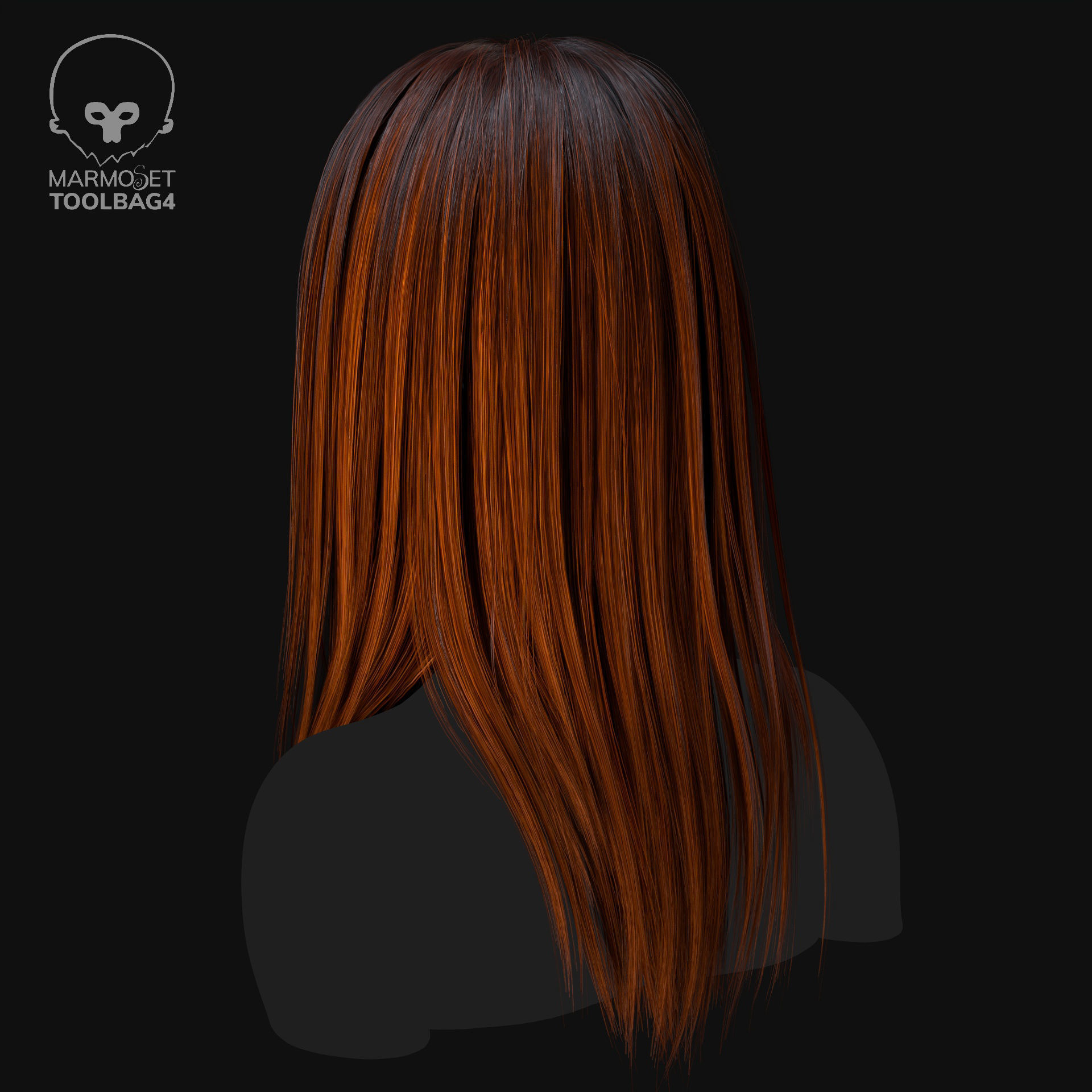 Hairstyle number three Low-poly 3D model_12