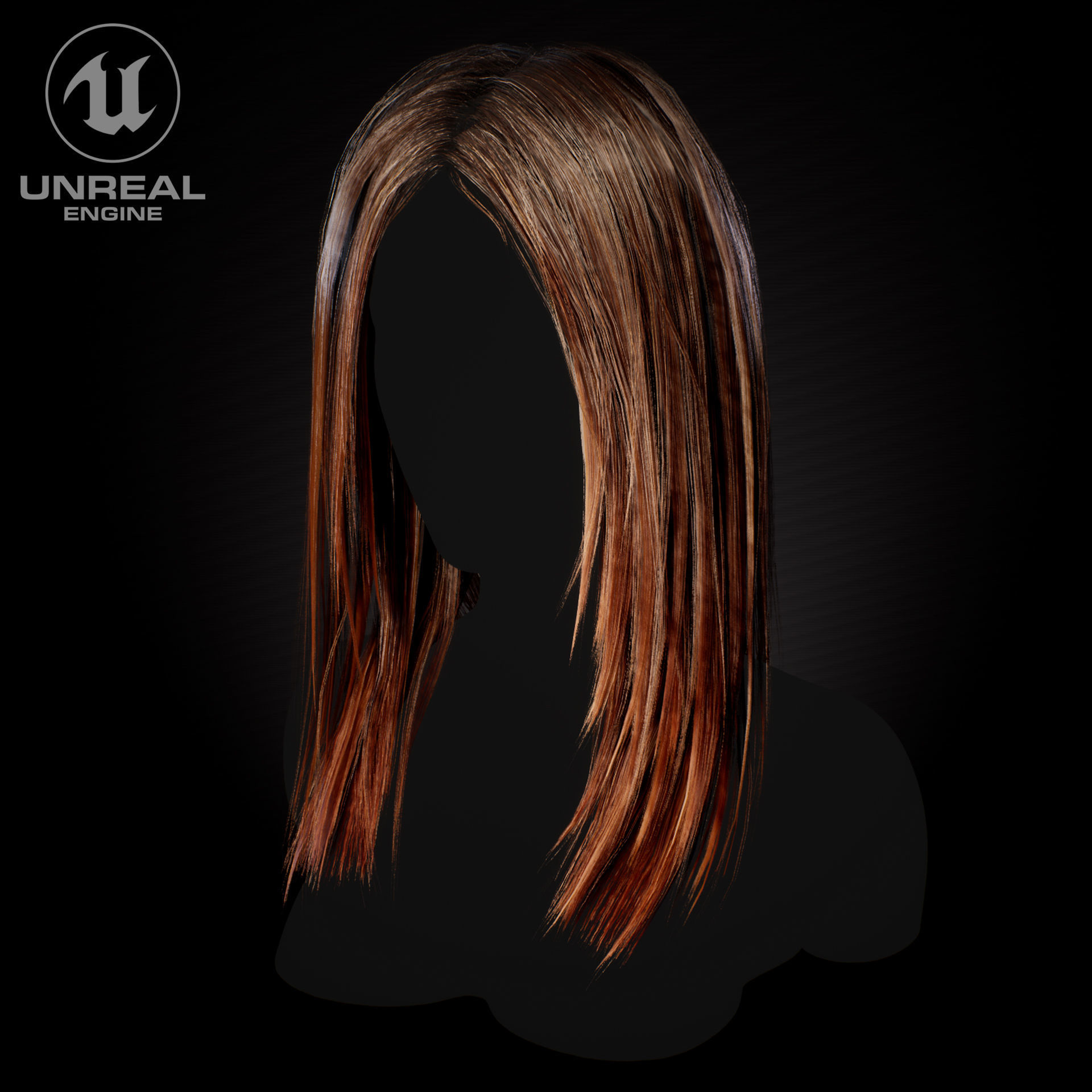 Hairstyle number three Low-poly 3D model_3