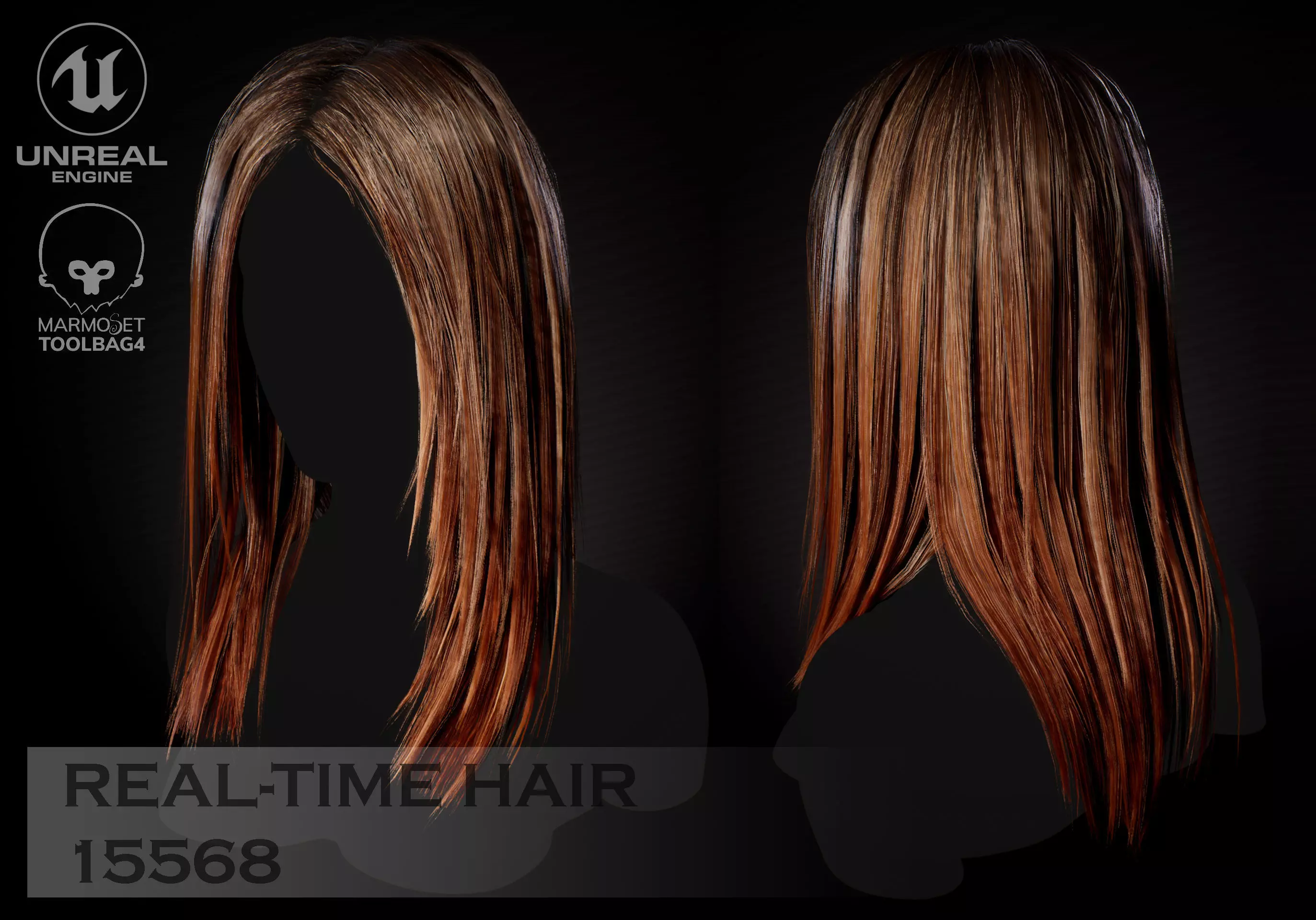 Hairstyle number three Low-poly 3D model_0