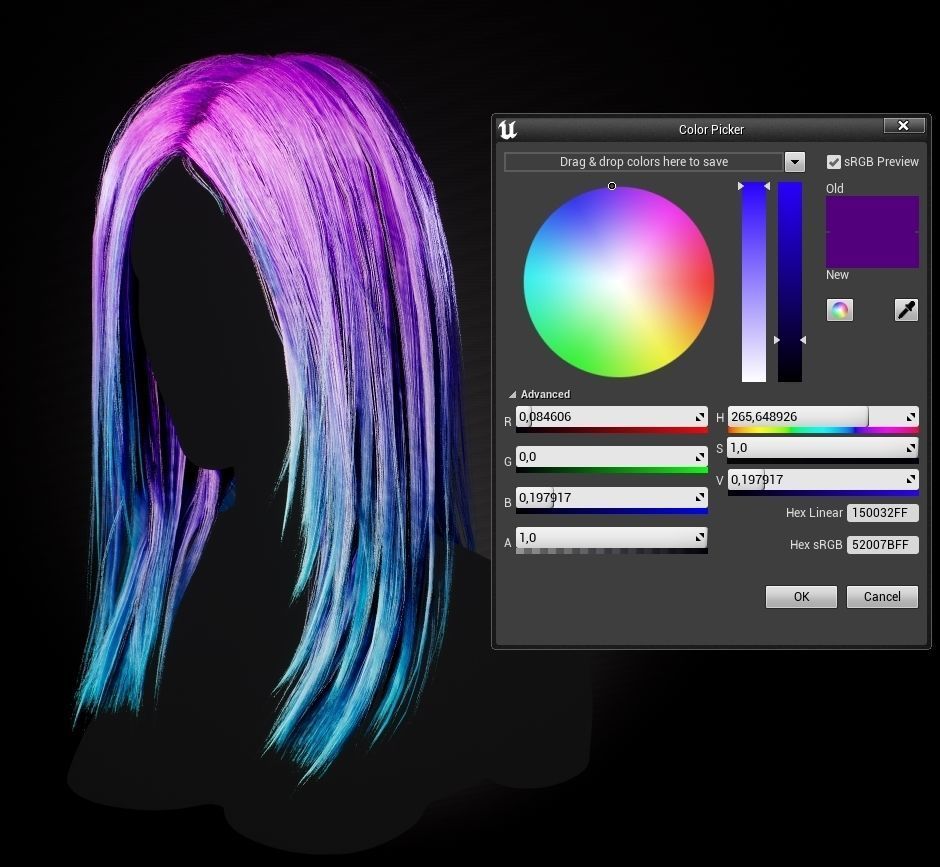 Hairstyle number three Low-poly 3D model_14