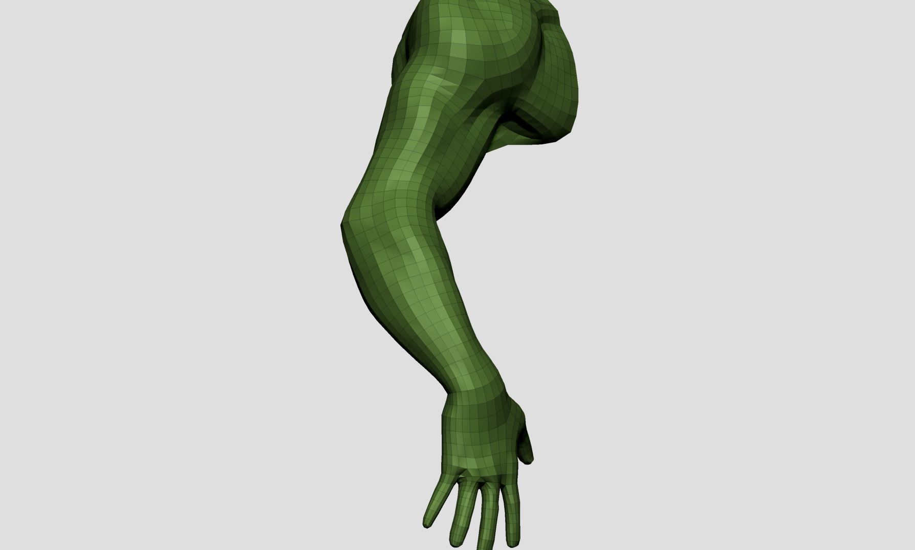 Base Male Arm 3D model_9
